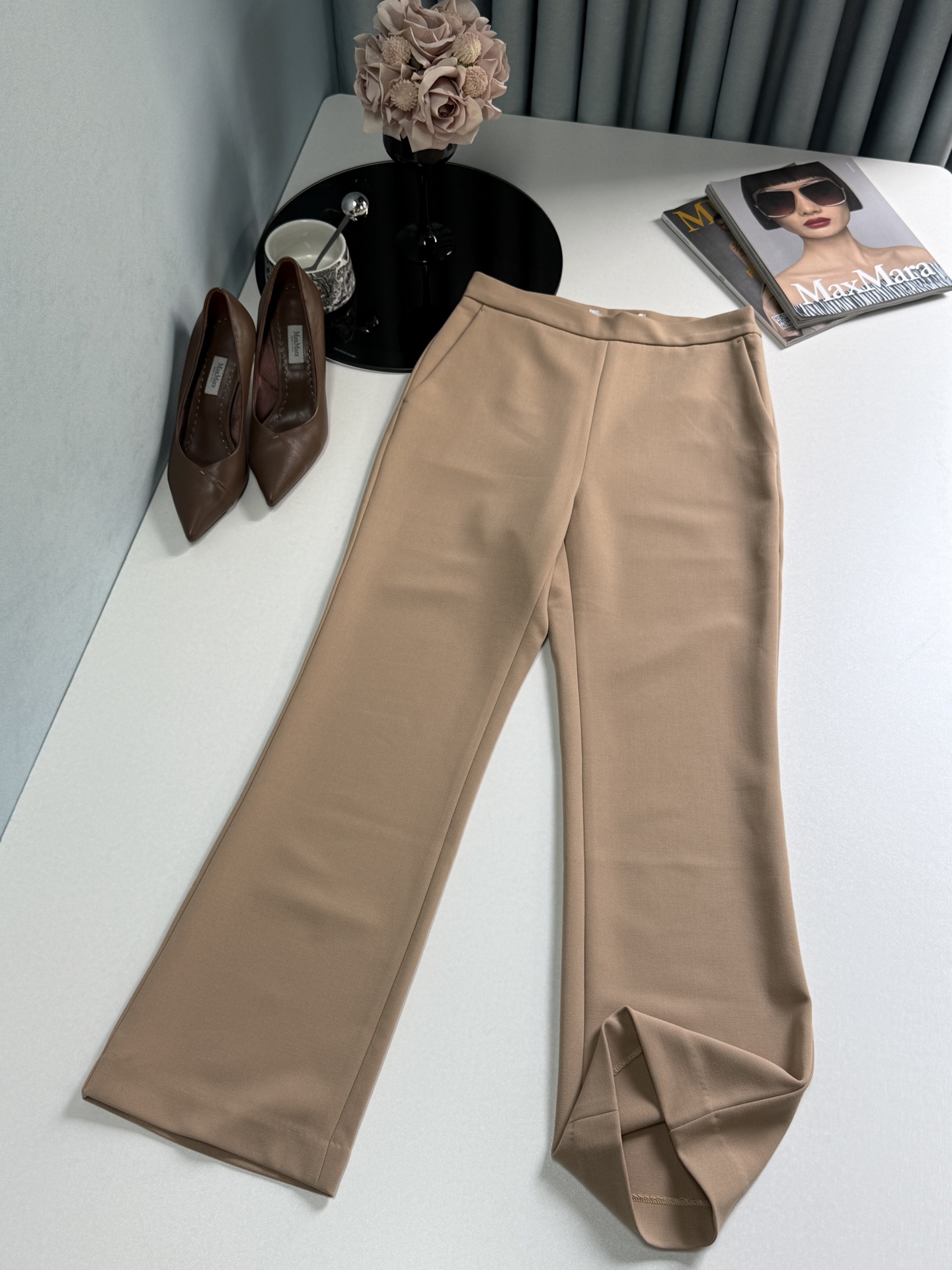 Custom-Made Wool Mix Women’s Pants: Super Thick and Thin with Hidden Zipper – Black Quaker, Sizes 36S-42XL - 图片 5