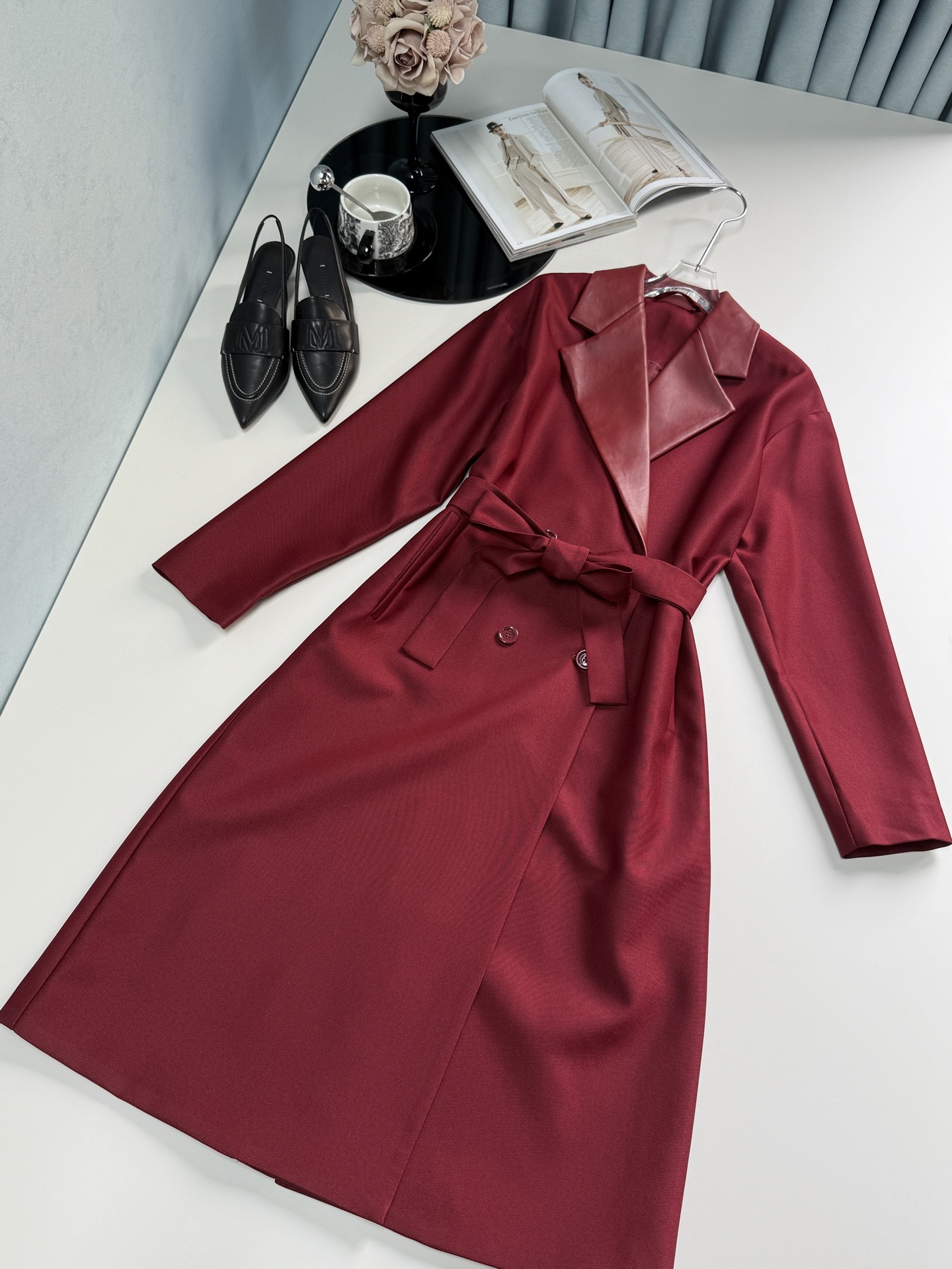 Luxurious Wind-Proof Leather Jacket with Soft Skin Shield: P1284 Herm*s Collar Suit Review - 图片 1