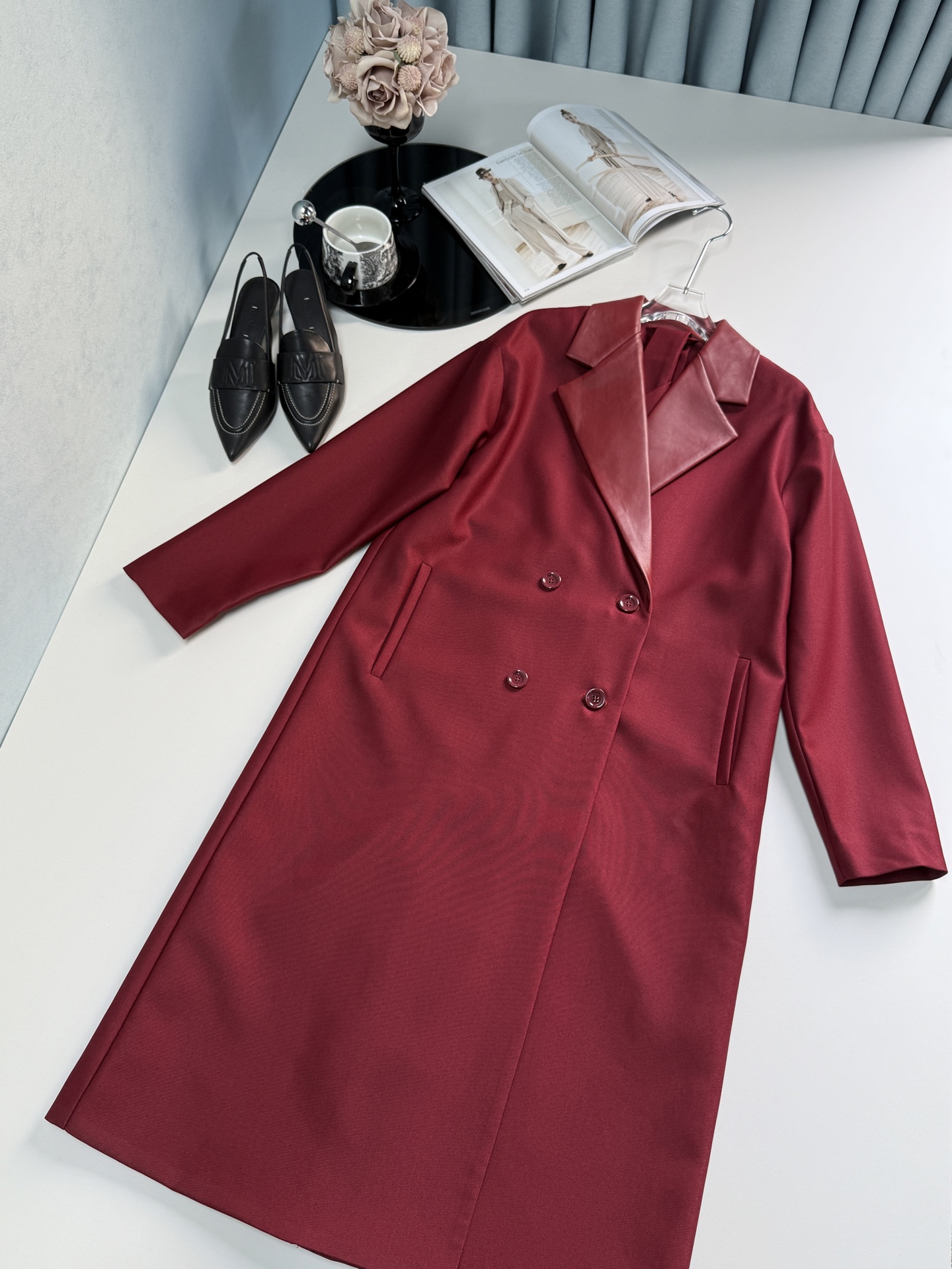 Luxurious Wind-Proof Leather Jacket with Soft Skin Shield: P1284 Herm*s Collar Suit Review - 图片 2