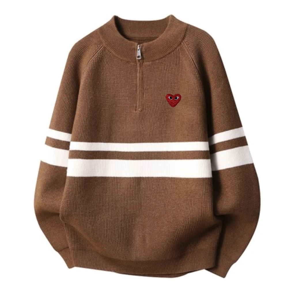 🛒购物价： 💰220～
【川久拉链领毛衣｜简约不简单】
一件毛衣，两种穿法。独特拉链领设计，轻松切换高领与开襟造型。细腻针织赋予柔软亲肤的温暖，极简线条勾勒松弛有度的轮廓。它是秋冬衣橱的聪明选择&mdash;&mdash;不必繁复搭配，自有风格态度。以细节颠覆常规，用质感诠释日常。穿搭自在，温度与风度并存。
颜色：白色 黑色 灰色 咖啡色
尺码：M-4XL