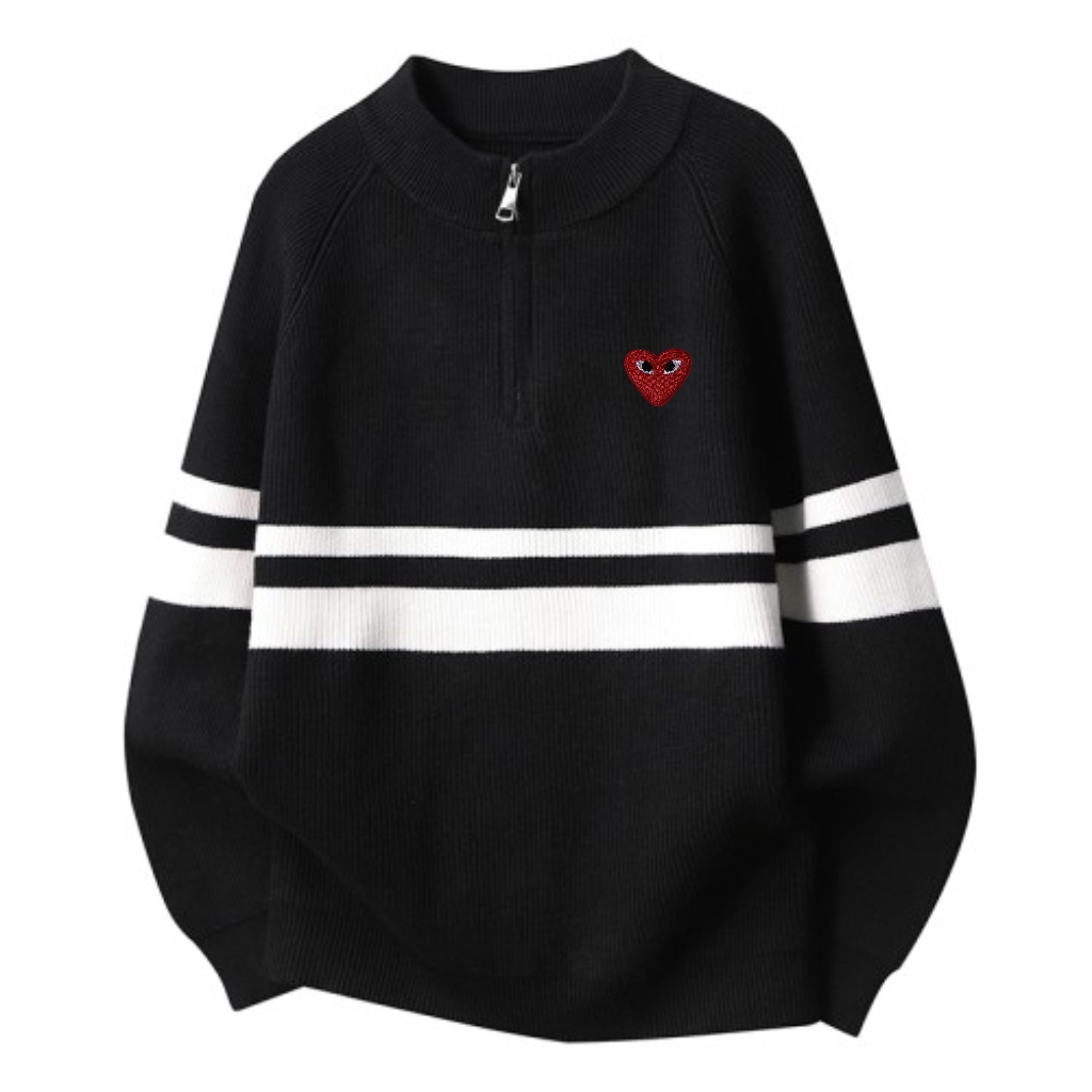 🛒购物价： 💰220～
【川久拉链领毛衣｜简约不简单】
一件毛衣，两种穿法。独特拉链领设计，轻松切换高领与开襟造型。细腻针织赋予柔软亲肤的温暖，极简线条勾勒松弛有度的轮廓。它是秋冬衣橱的聪明选择&mdash;&mdash;不必繁复搭配，自有风格态度。以细节颠覆常规，用质感诠释日常。穿搭自在，温度与风度并存。
颜色：白色 黑色 灰色 咖啡色
尺码：M-4XL