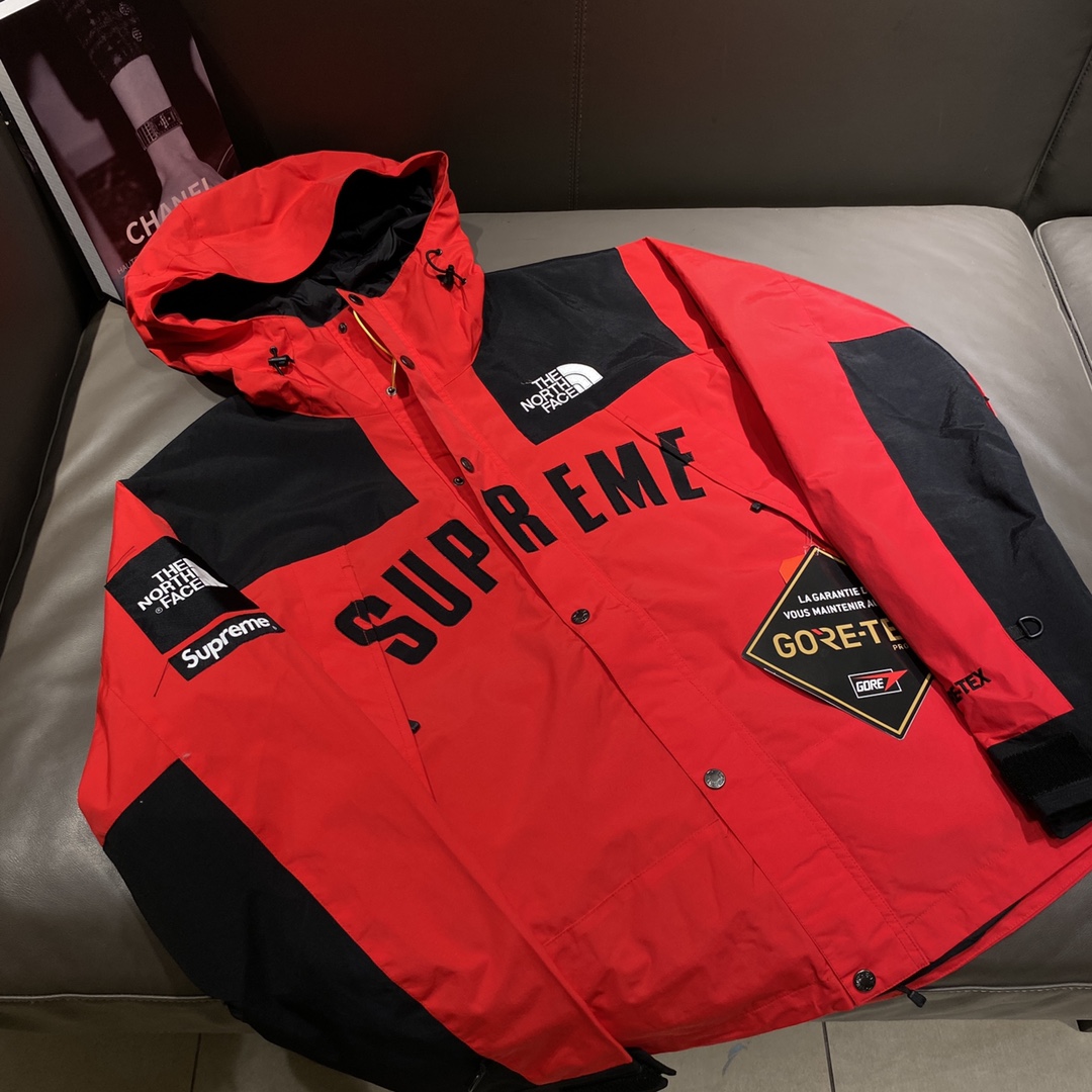 Supreme✘The North Face Chaqueta de plumón con capucha y letras bordadas, edición conjunta SUP North Face, cha…