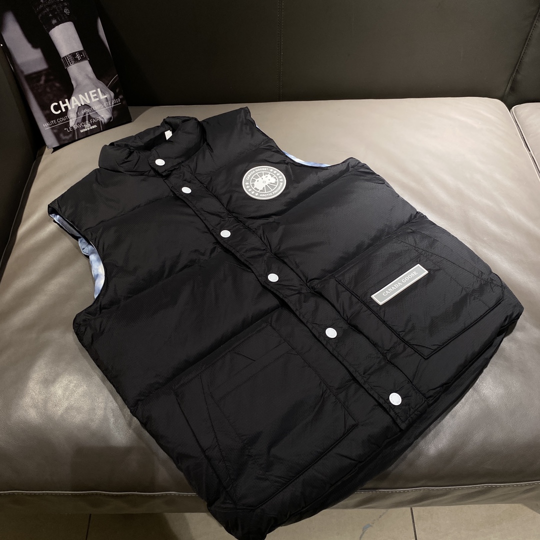 𝗖𝗔𝗡𝗔𝗗𝗔 𝗚𝗢𝗢𝗦𝗘｜Canada Goose Pastels Everett Glacier Chaleco/Chaleco de plumón/Versión superior XS-XXL