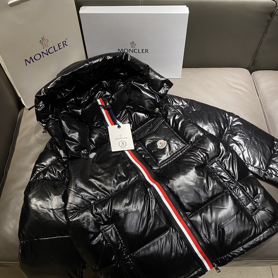 Moncler Montclair chaqueta de plumón con cintas de colores, la versión más correcta, muy gruesa y cálida con plumón de …