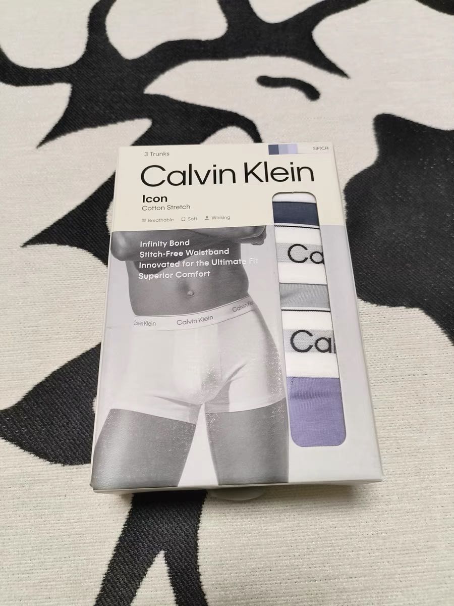 Calvin Klein UnderwearCK循环Logo男士内裤 新品面料：95%棉，5%氨纶