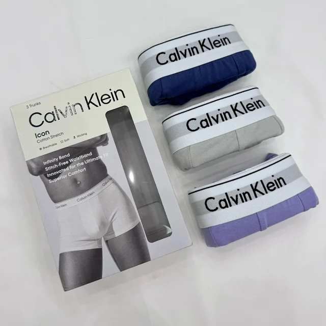 品名：Calvin Klein面料：纯棉礼盒装一盒三条！三条装Calvin Klein CK男士内裤中腰