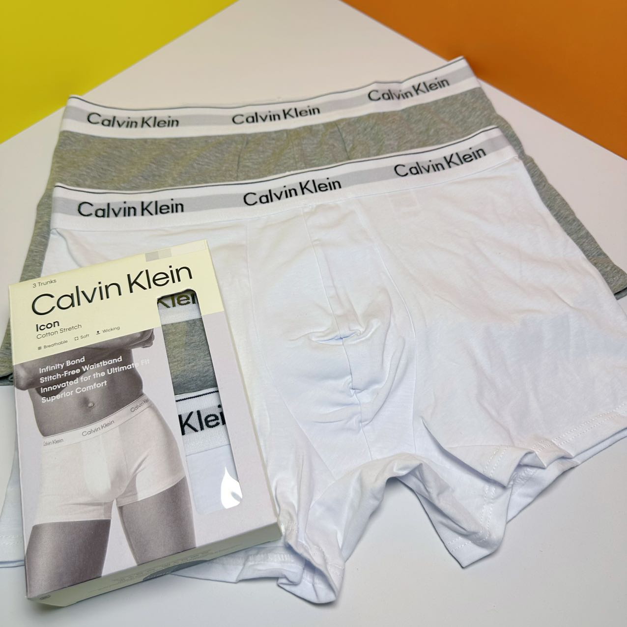 Calvin Klein 男士内裤两条装尺码：S、Ｍ、L、XL