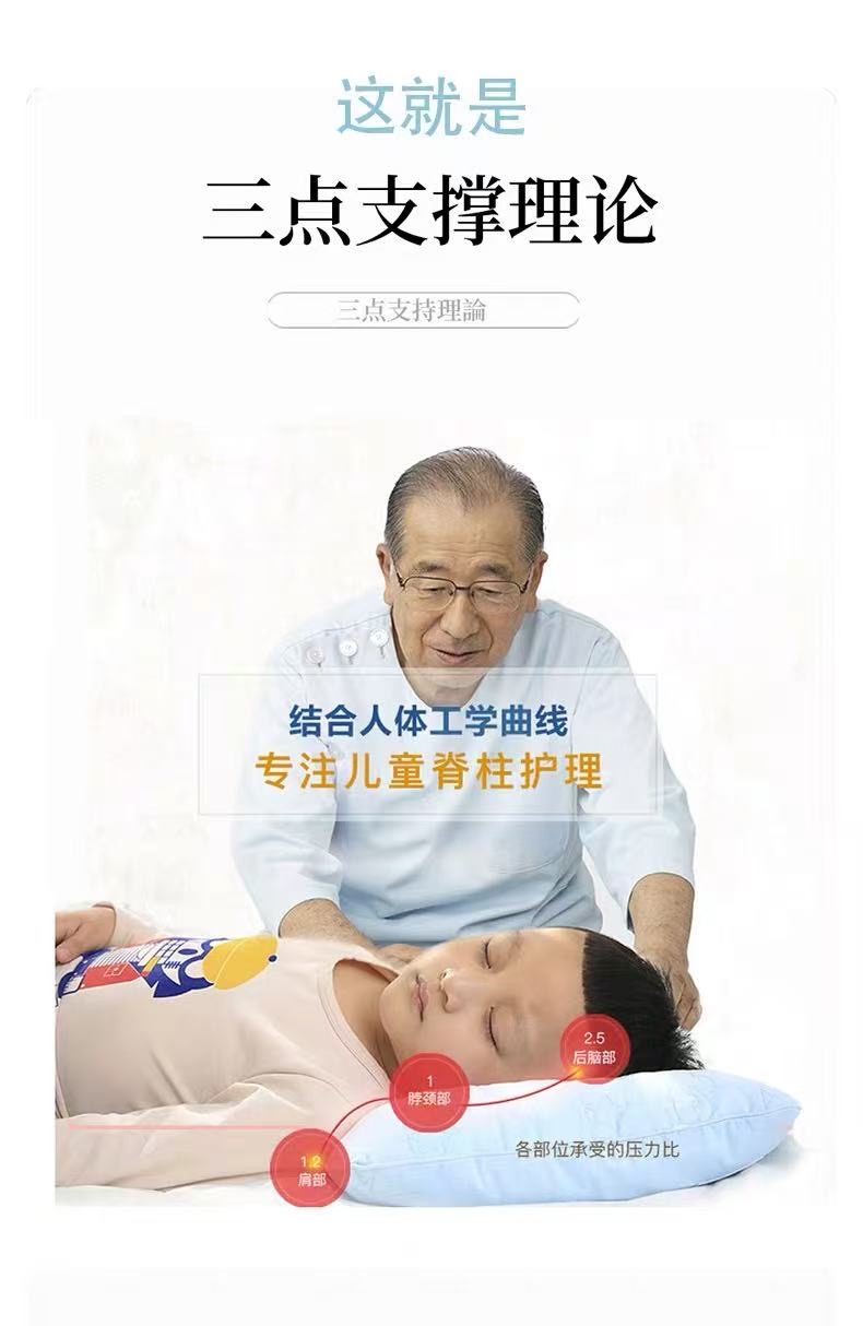 NO:850175,This pillow was jointly developed by Nishikawa, Japan and professional doctors. It is designed based on the 'three-point support theory' and is specially designed for children's cervical spine curves. It is recommended by 98 Japanese doctors and is a healthy pillow that truly understands children's growth. The three points of the shoulder, neck, and back of the head balance the force to disperse the pressure on the head, allowing the child's cervical spine to always maintain a natural neutral position when sleeping, saying goodbye to the risk of sleeping with the head tilted and stiff neck, and promoting the healthy development of the spine.  The 3-part scientifically designed supine area fits the curve of the back of the neck, and the side sleeping area adapts to the shoulder width. No matter how the child turns over, it can be supported steadily, so you no longer have to worry about sleeping with a 'crooked neck.' Chaopin Department Store19860909这款枕头由日本西川与专业医师共同研发,基于「三点支撑理论」设计,专为儿童颈椎曲线打造,98的日本医生推荐意向认证,是真正懂孩子成长的健康枕. 肩颈、后脑勺三点均衡受力,分散头部压力,让孩子睡觉时颈椎始终保持自然中立位,告别歪头睡、落枕风险,助力脊柱健康发育. 3分区科学设计仰卧区贴合后颈曲线,侧卧位区适配肩宽,不管孩子怎么翻身,都能稳稳承托,不用再担心睡成“歪脖子”啦.,潮品百货,accessory