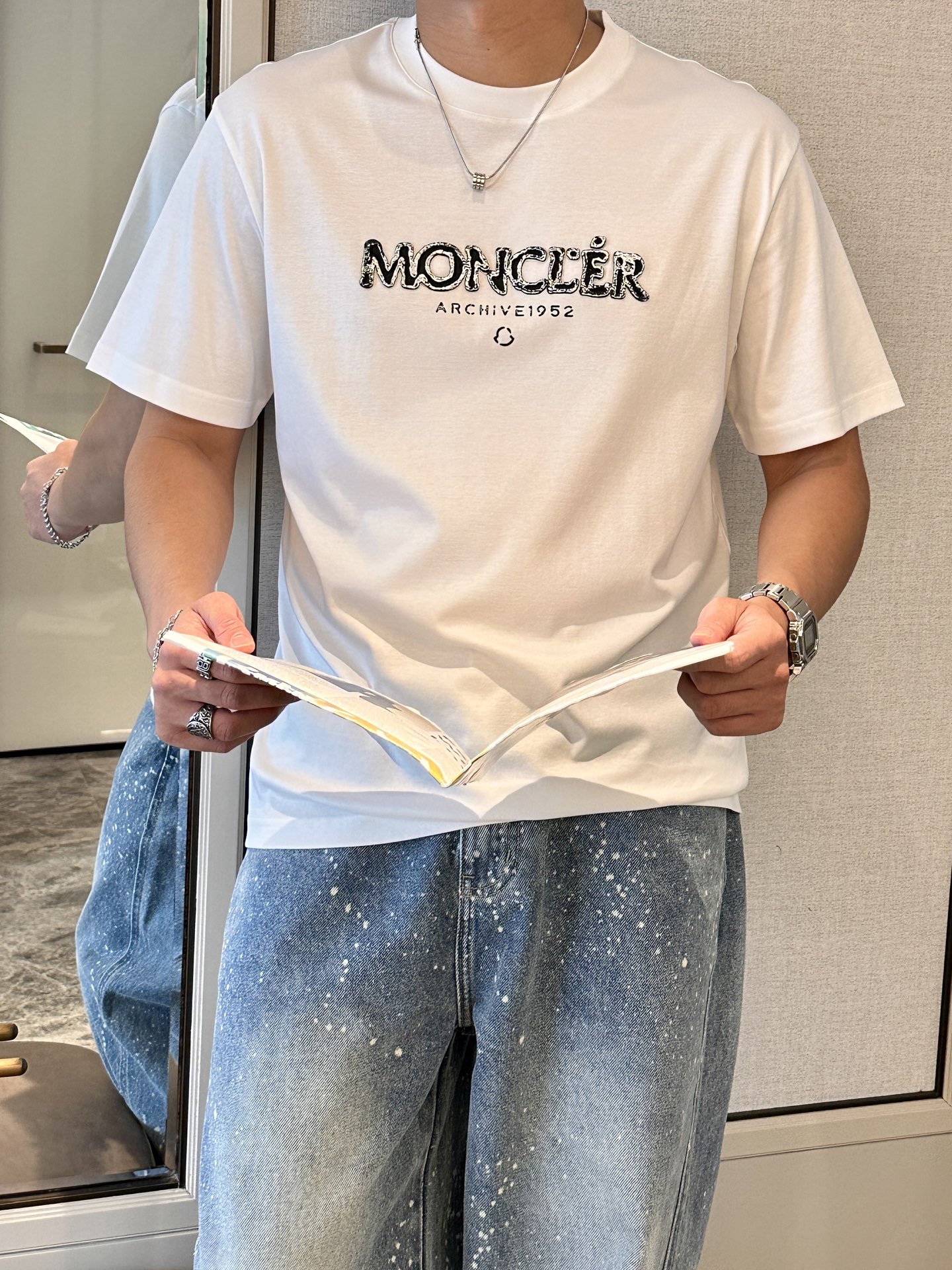 Spring/Summer 2025 Classic Oversized Logo T-Shirt with Premium Cotton Fabric - 图片 3
