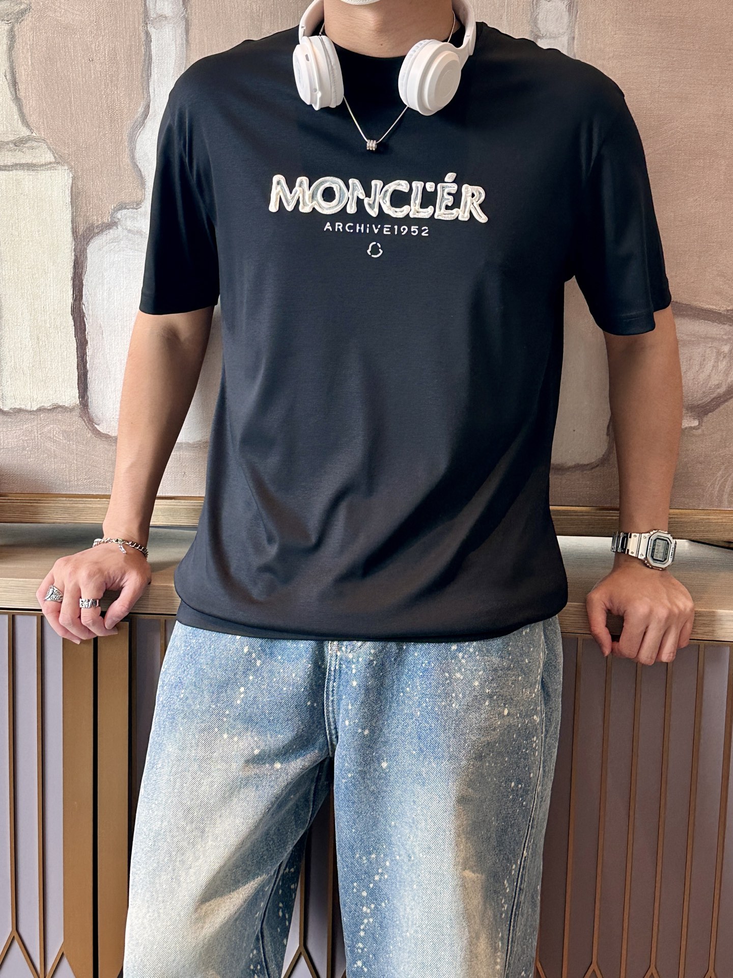 Spring/Summer 2025 Oversized Logo T-Shirt: High-End Men’s Fashion Essential - 图片 2