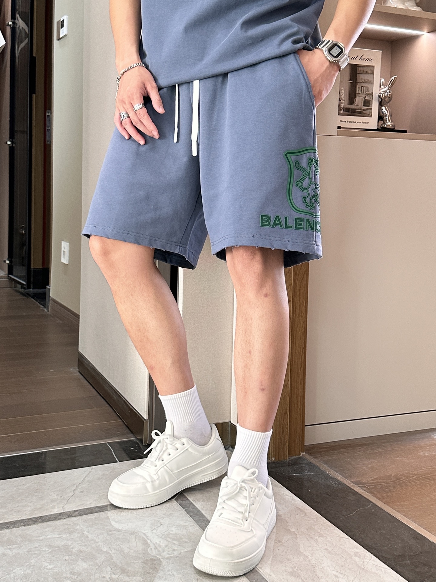 巴黎世家 圆领短袖短裤套装 半袖套装顶级版本贸易公司渠道订单，海外精品独家限定发售，经典即永恒，入手绝对