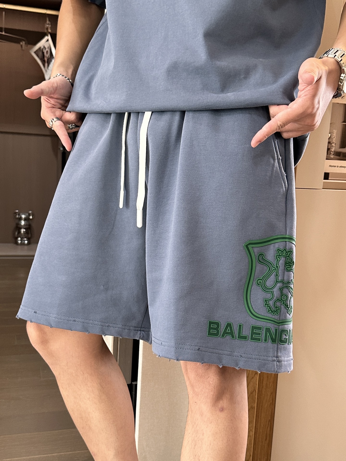 巴黎世家 圆领短袖短裤套装 半袖套装顶级版本贸易公司渠道订单，海外精品独家限定发售，经典即永恒，入手绝对