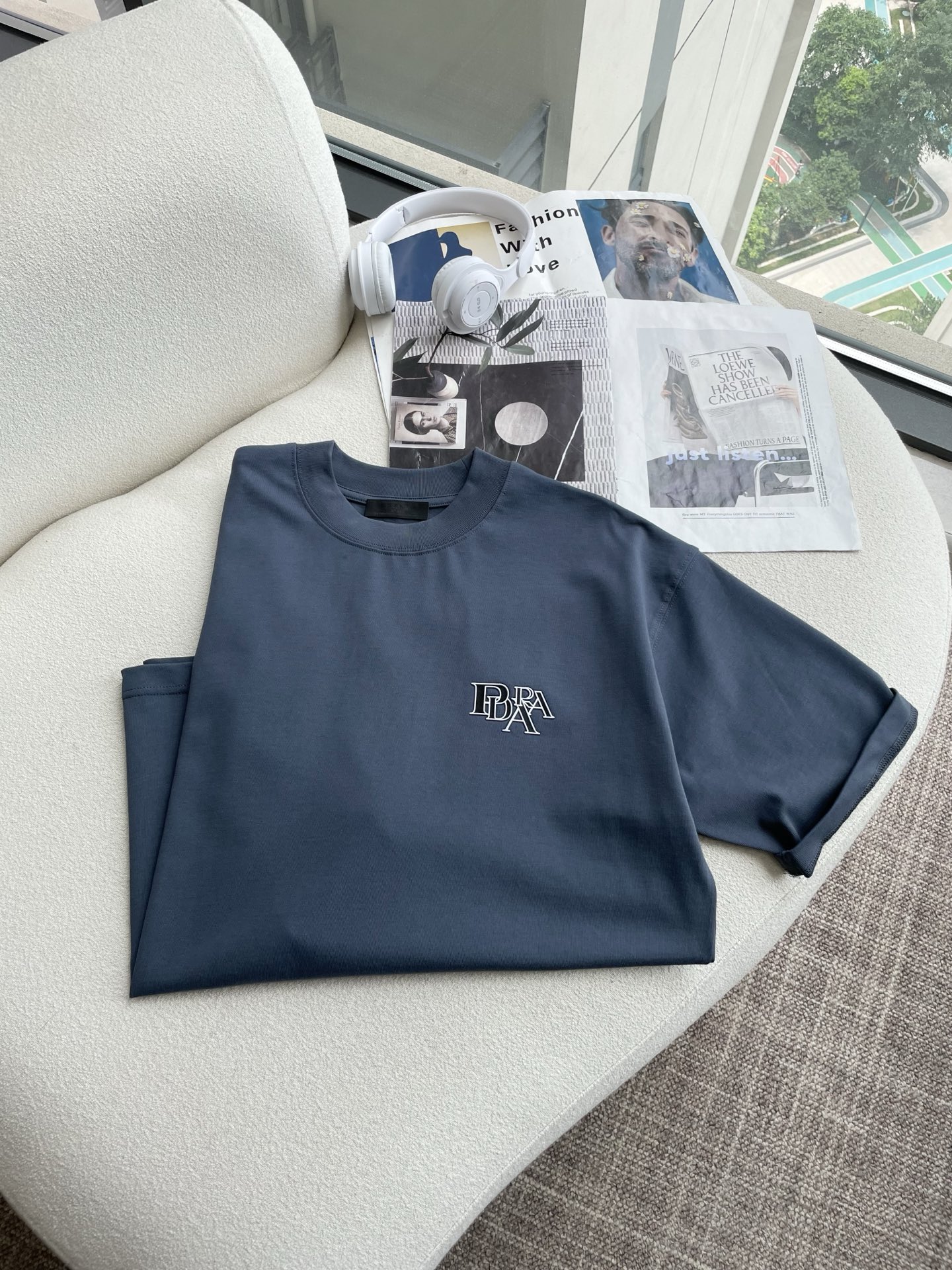 Prad 2025春夏款/官网同步面料采用重磅纯棉精梳棉面料，OS宽松版型，上身版型超正！日常百搭，衣橱