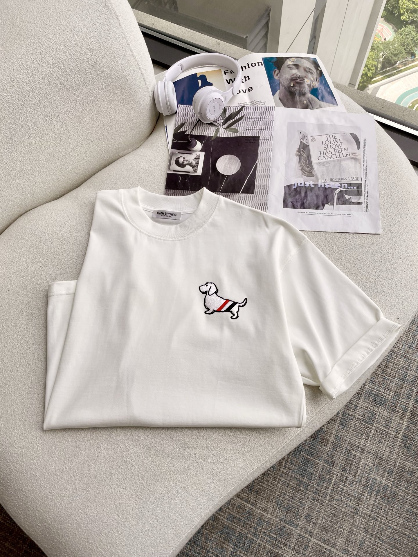 TB2025春夏款/官网同步面料采用重磅纯棉精梳棉面料，OS宽松版型，上身版型超正！日常百搭，衣橱必备单