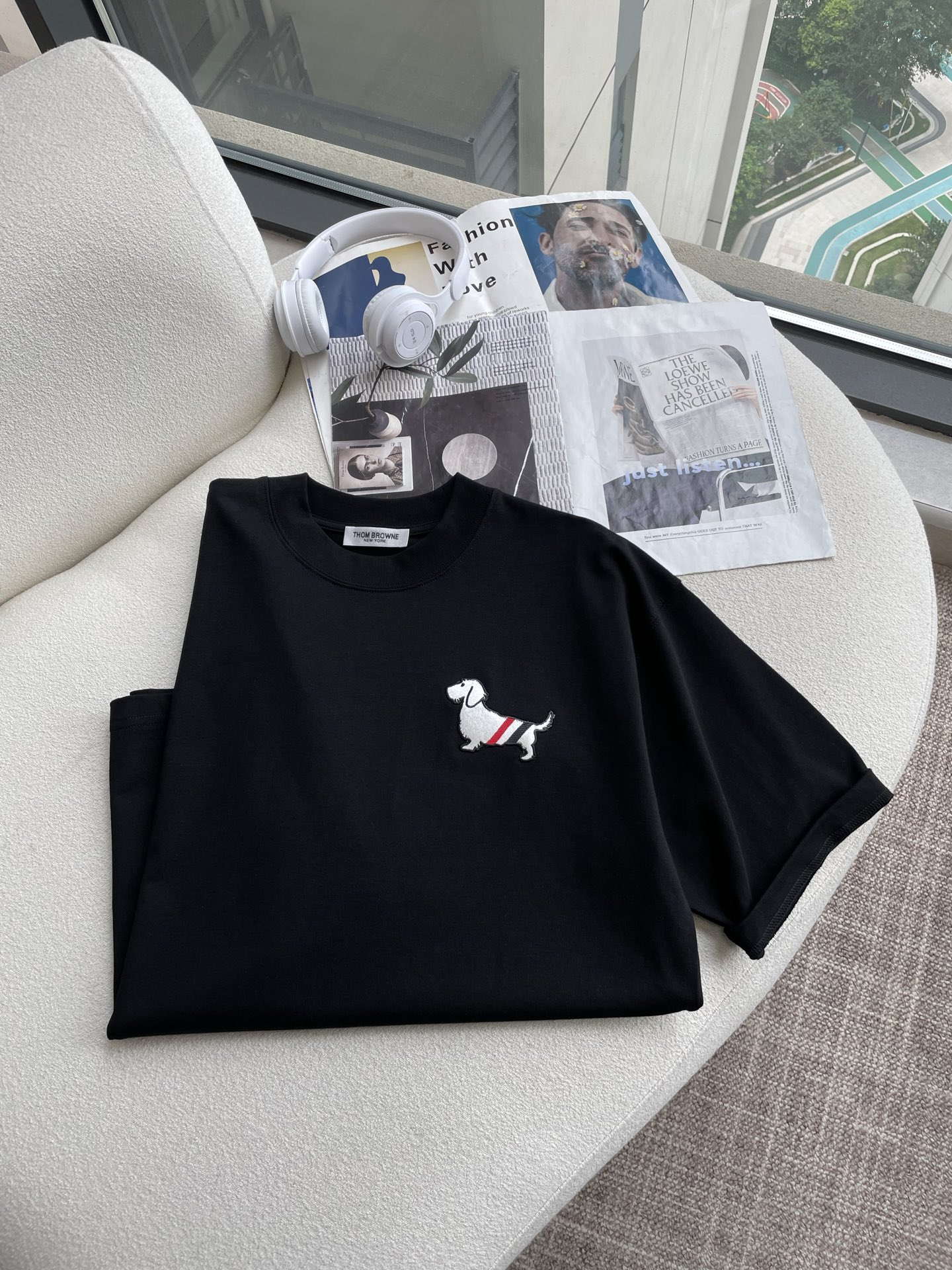 TB2025春夏款/官网同步面料采用重磅纯棉精梳棉面料，OS宽松版型，上身版型超正！日常百搭，衣橱必备单