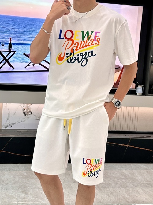 Loewe Paula's Ibiza Cotton Jersey T-Shirt and Shorts Set, Casual Loungewear 1 Loewe Paula's Ibiza Cotton Jersey T-Shirt and Shorts Set, Casual Loungewear