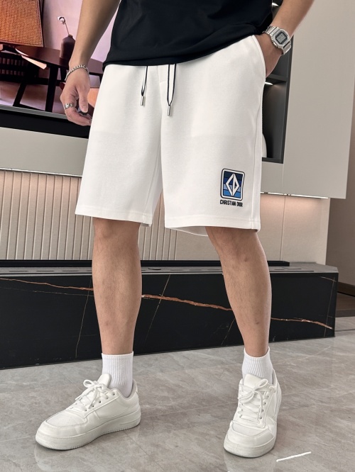 Dior Summer White Cotton Blend Drawstring Waist Casual Five-Pocket Shorts 1 Dior Summer White Cotton Blend Drawstring Waist Casual Five-Pocket Shorts