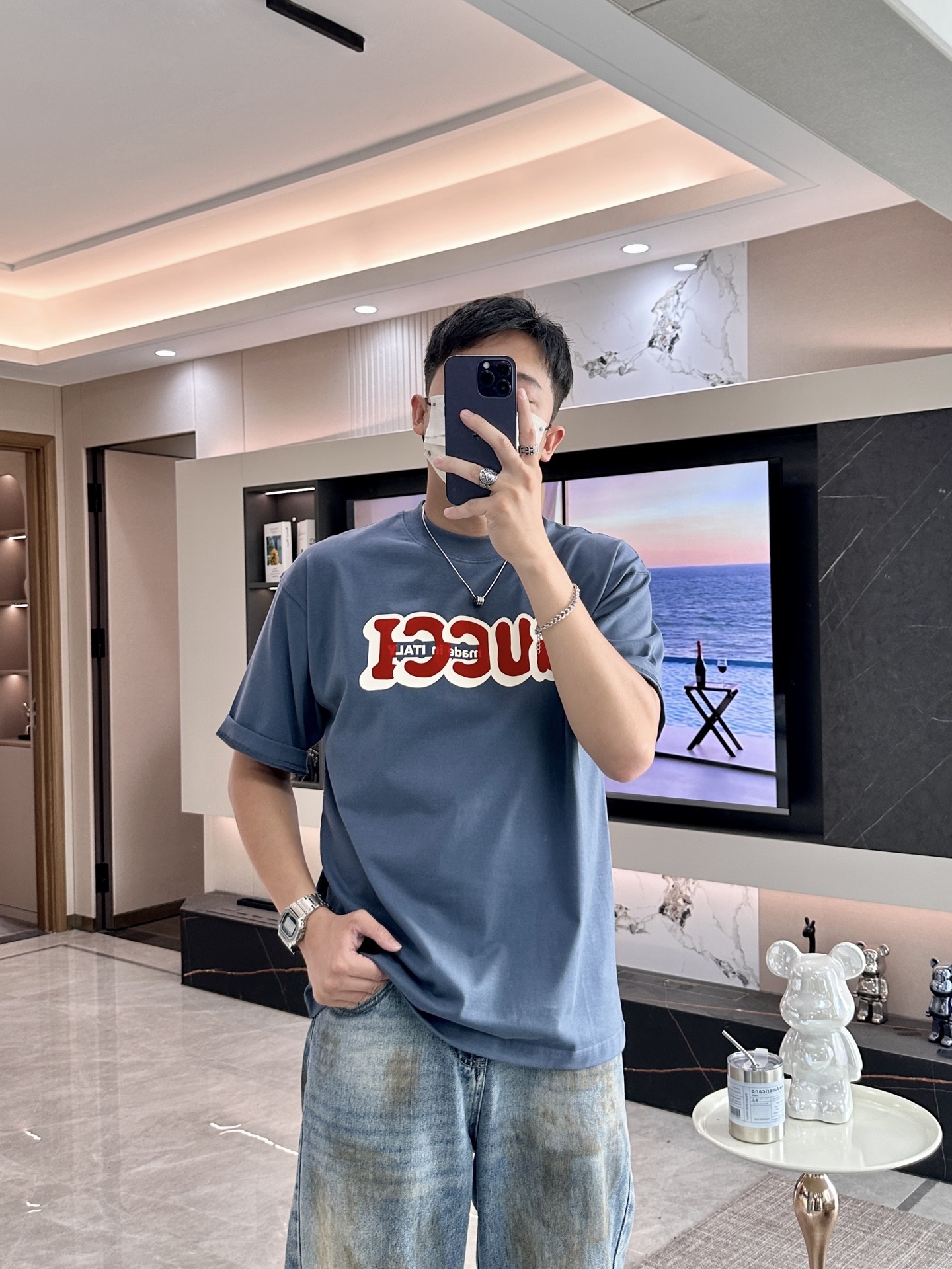尺码S-XXXL(偏大两个码)
Gucci这波「复古炸弹」把男生审美卷疯了💥
谁懂啊!灰蓝T+立