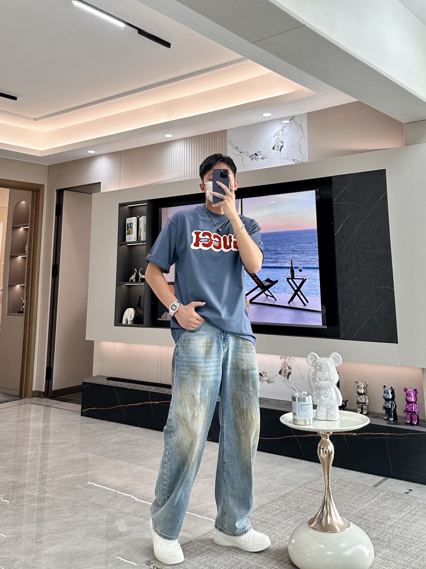 尺码S-XXXL(偏大两个码)
Gucci这波「复古炸弹」把男生审美卷疯了💥
谁懂啊!灰蓝T+立