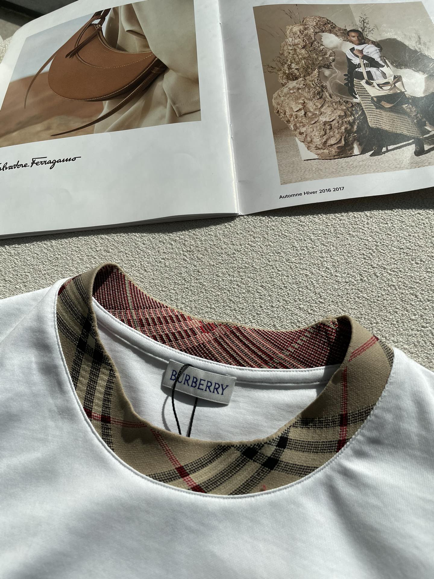 BUR 2026春夏新款首发专柜最新款短袖圆领T恤 高端订制 设计前卫时尚！品牌logo重工艺设计 高端