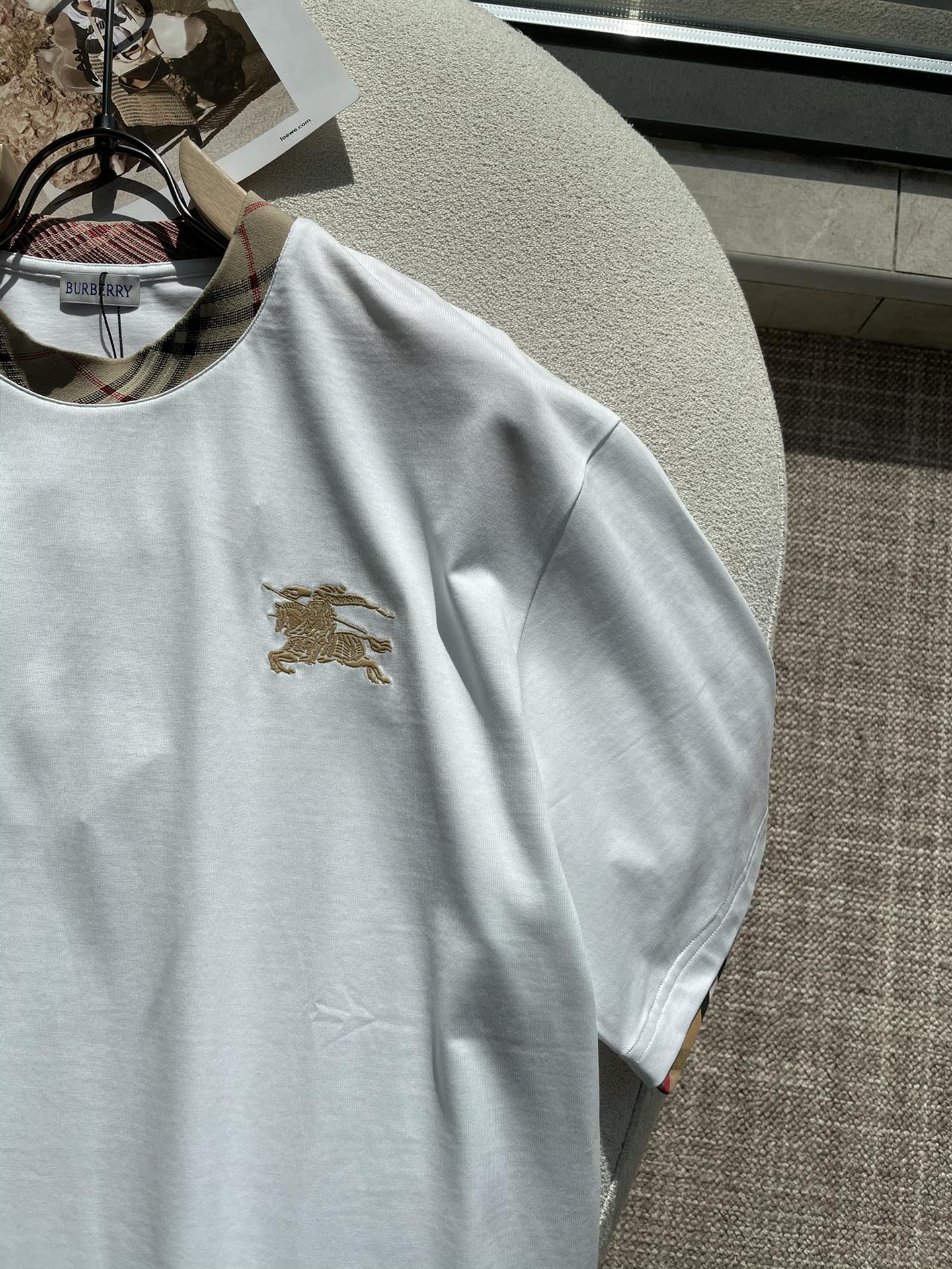 BUR 2026春夏新款首发专柜最新款短袖圆领T恤 高端订制 设计前卫时尚！品牌logo重工艺设计 高端