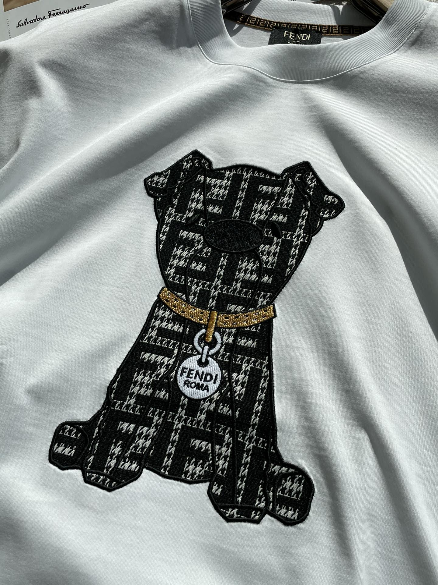 FD 2026春夏新款首发专柜最新款短袖圆领T恤 高端订制 设计前卫时尚！品牌logo重工艺设计 高端定