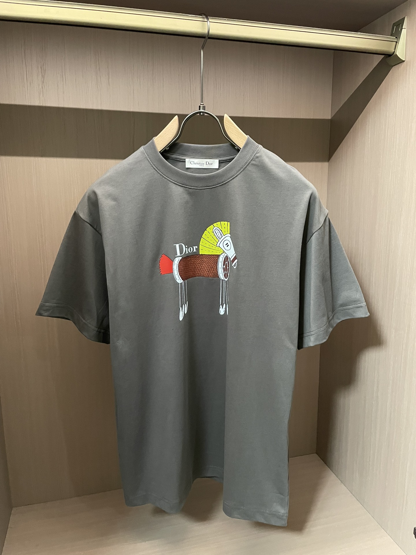 D奥2026春夏款/官网同步面料采用重磅纯棉精梳棉面料，OS宽松版型，上身版型超正！日常百搭，衣橱必备单