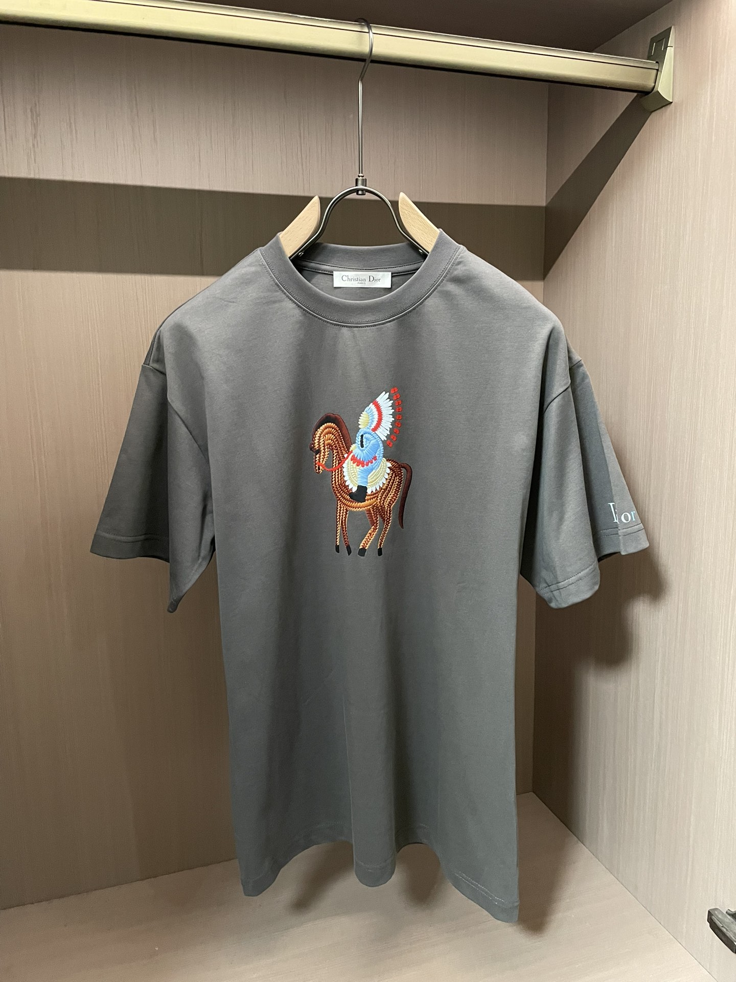 D奥2026春夏款/官网同步面料采用重磅纯棉精梳棉面料，OS宽松版型，上身版型超正！日常百搭，衣橱必备单