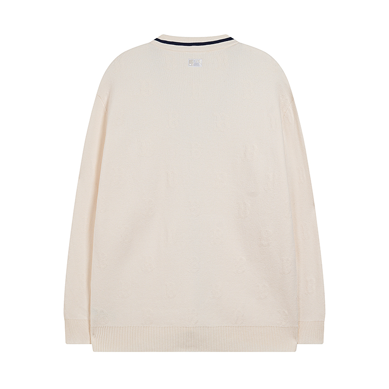 MLB Lovers Stereo Sculptor Knit Jackets in White and Blue, Sizes S-XL - 图片 3