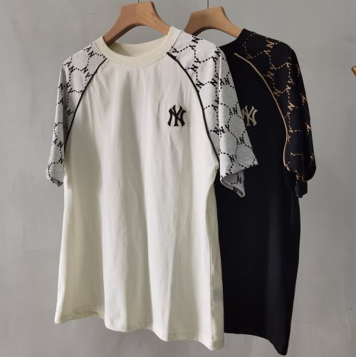 MLB Couple's Casual T-Shirt Round Neck Fashion Diamond Cotton Short Sleeve 1 MLB Couple's Casual T-Shirt Round Neck Fashion Diamond Cotton Short Sleeve