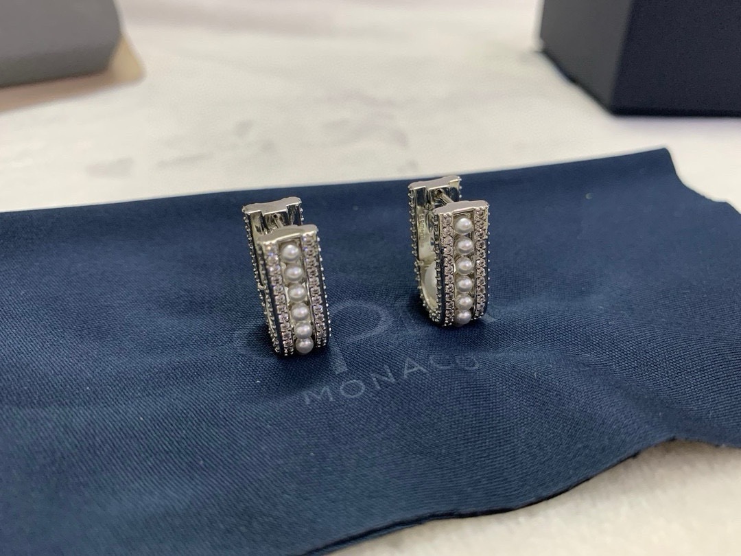 Apm Monaco inlaid circular pearl earrings and earrings for women's - Jewelry 4