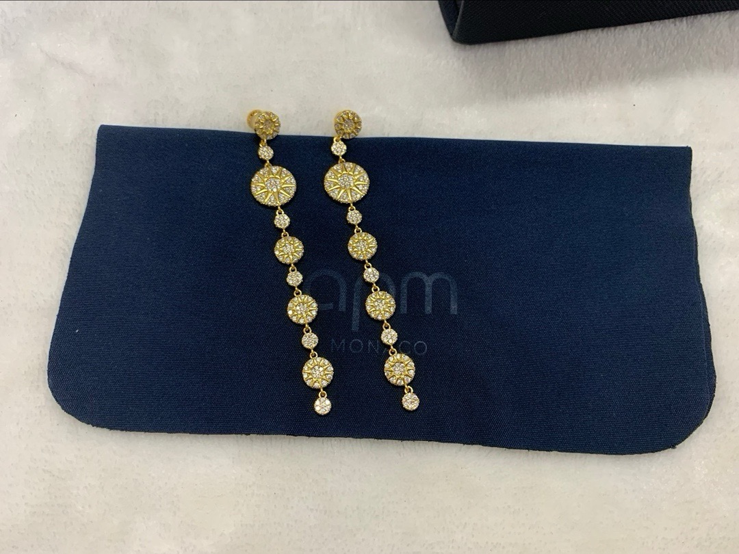 APM 长款Soleil耳环垂坠设计前卫个性新品耳饰礼物节日礼物