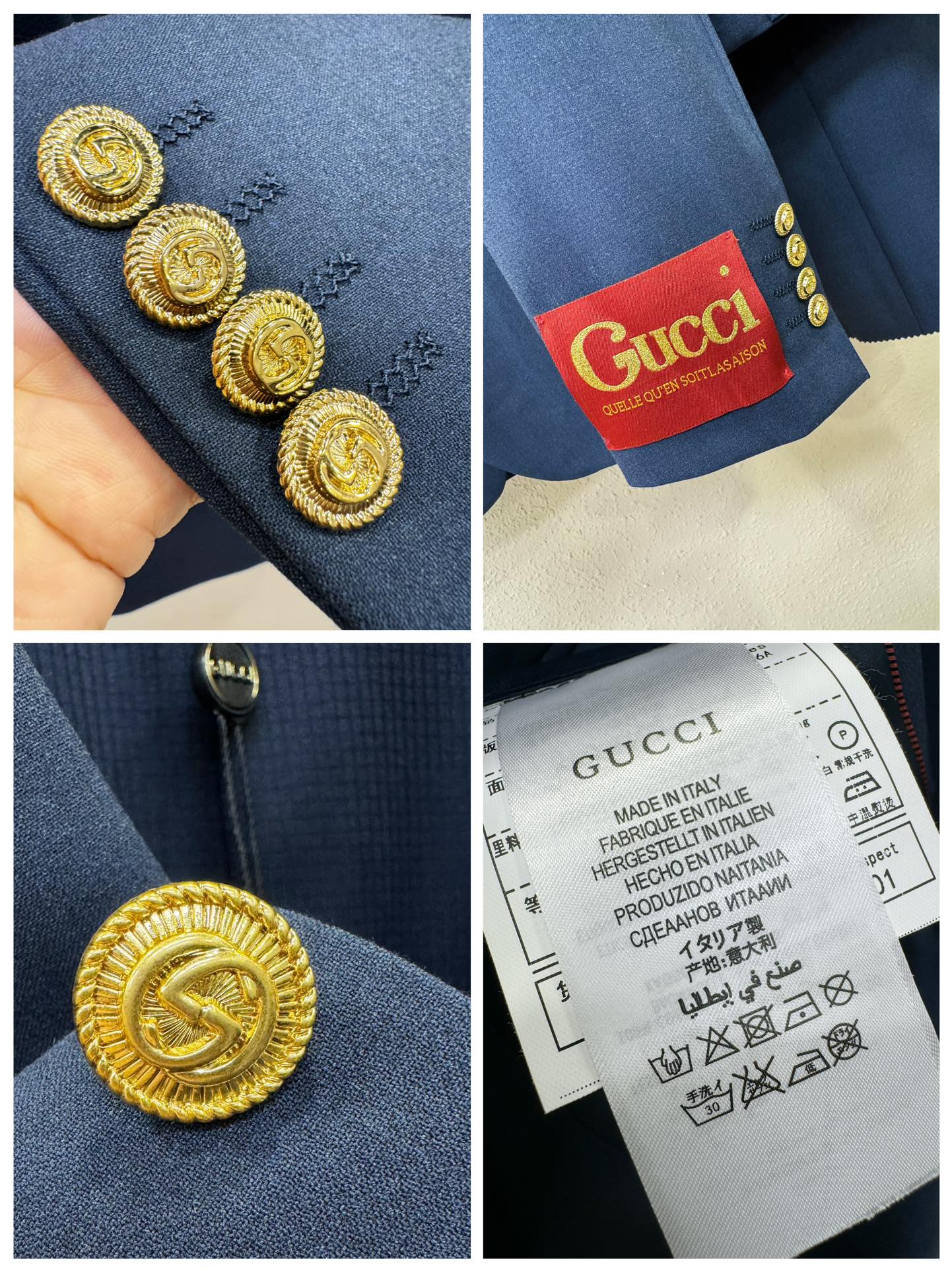   整套 (不拆卖)Gucci古奇 2024专柜同款西服套装，客供意大利顶级奢华面料，没有一位成功男人能