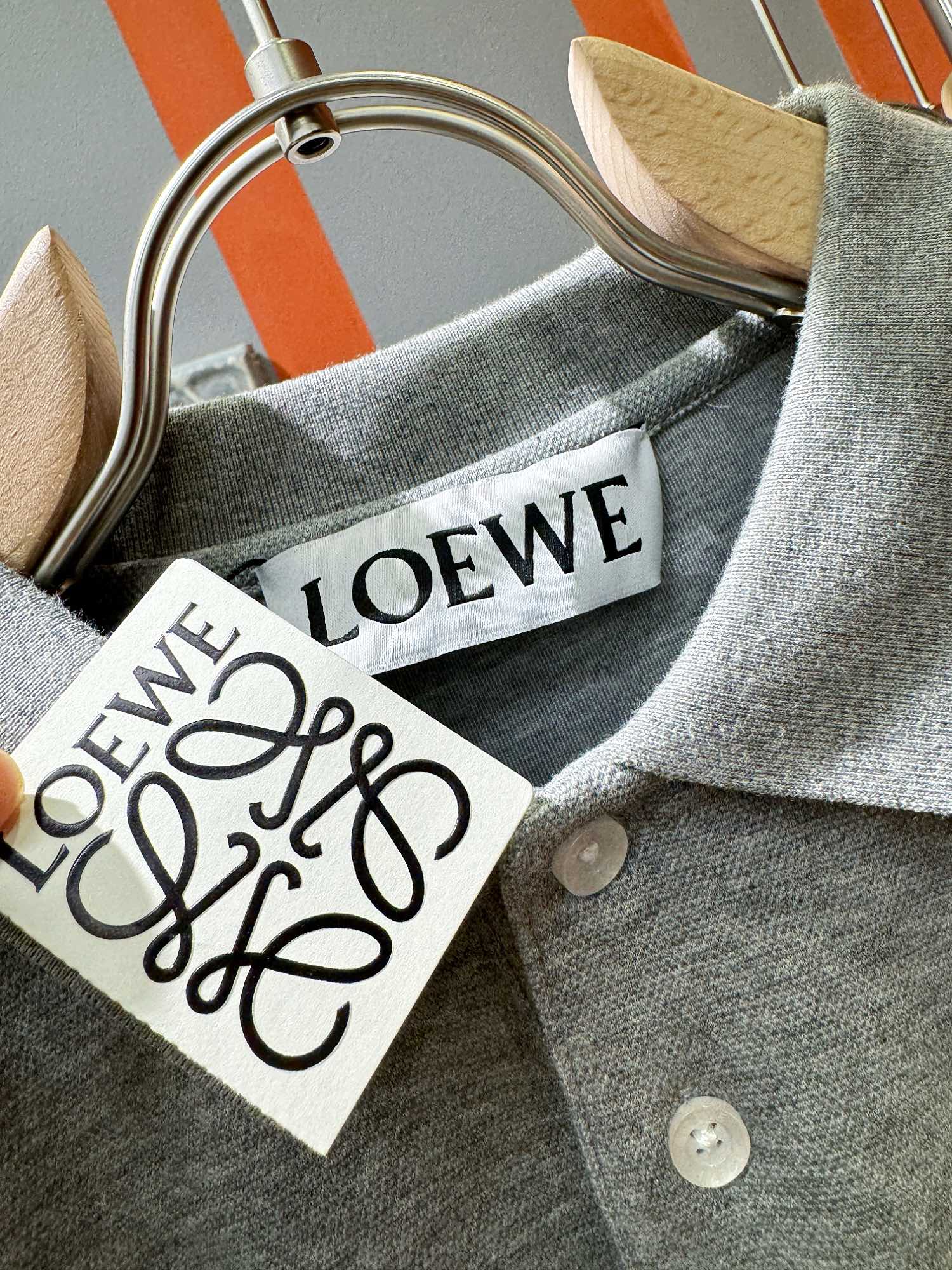 LOEWE罗意威2024ss秋冬新品长袖翻领Polo衫原版五金三标齐全！Logo重工刺绣经典Logo设计