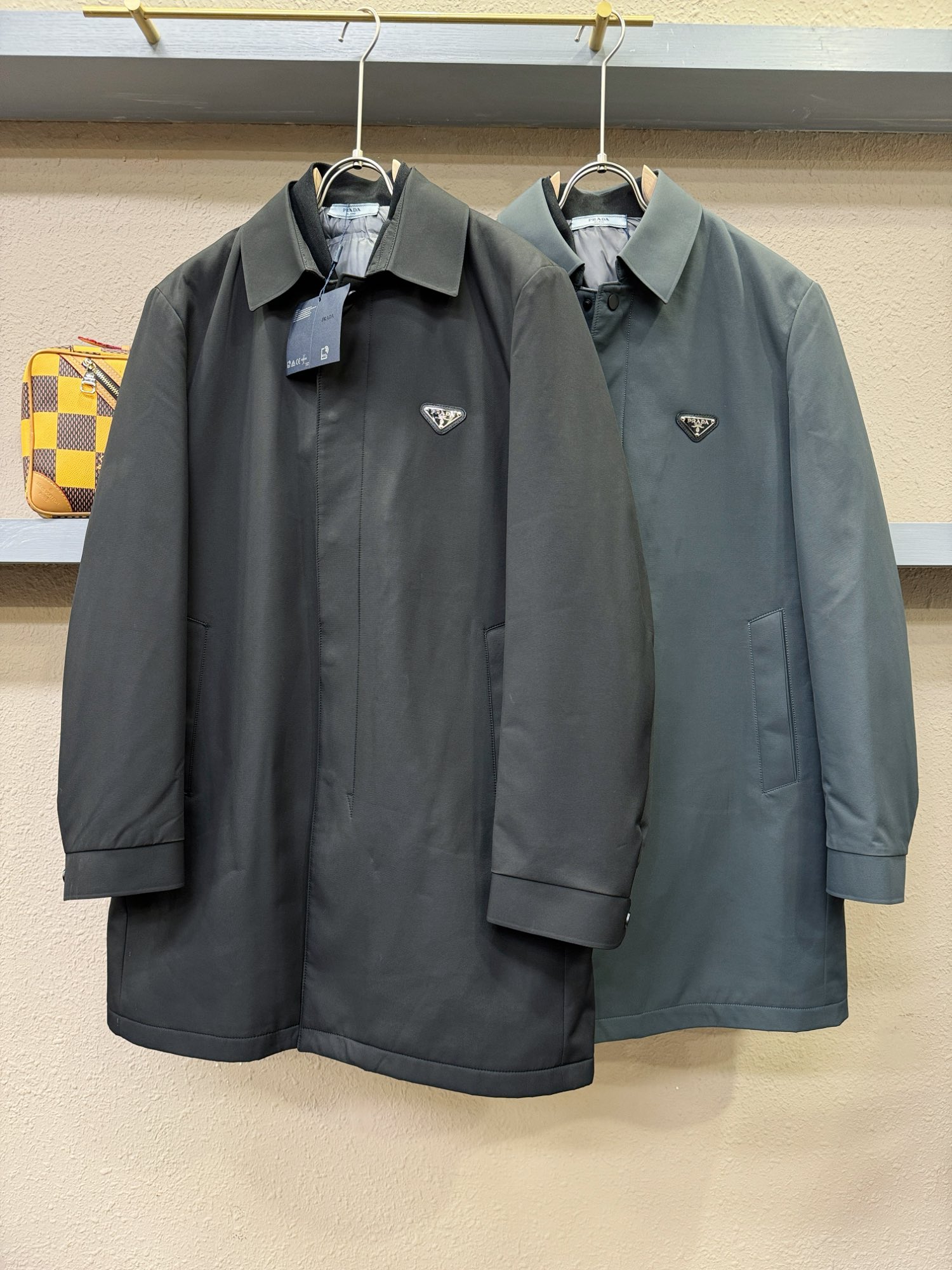 PRADA 普拉达 24ss秋冬新款中长款棉服外套,超A外套 2