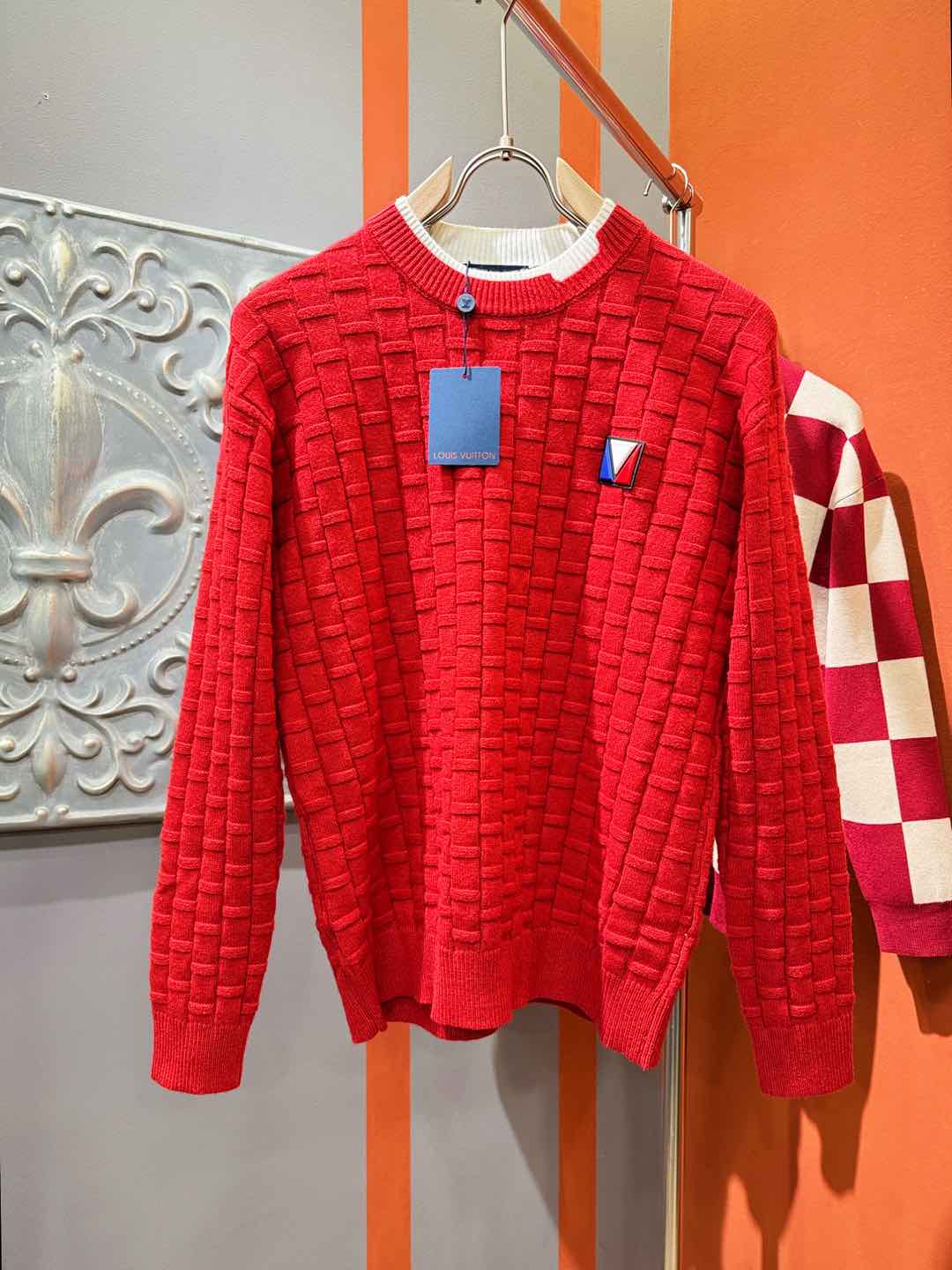 Louis Vuitton Clothing Sweatshirts Red Unisex Knitting Spring Collection Fashion