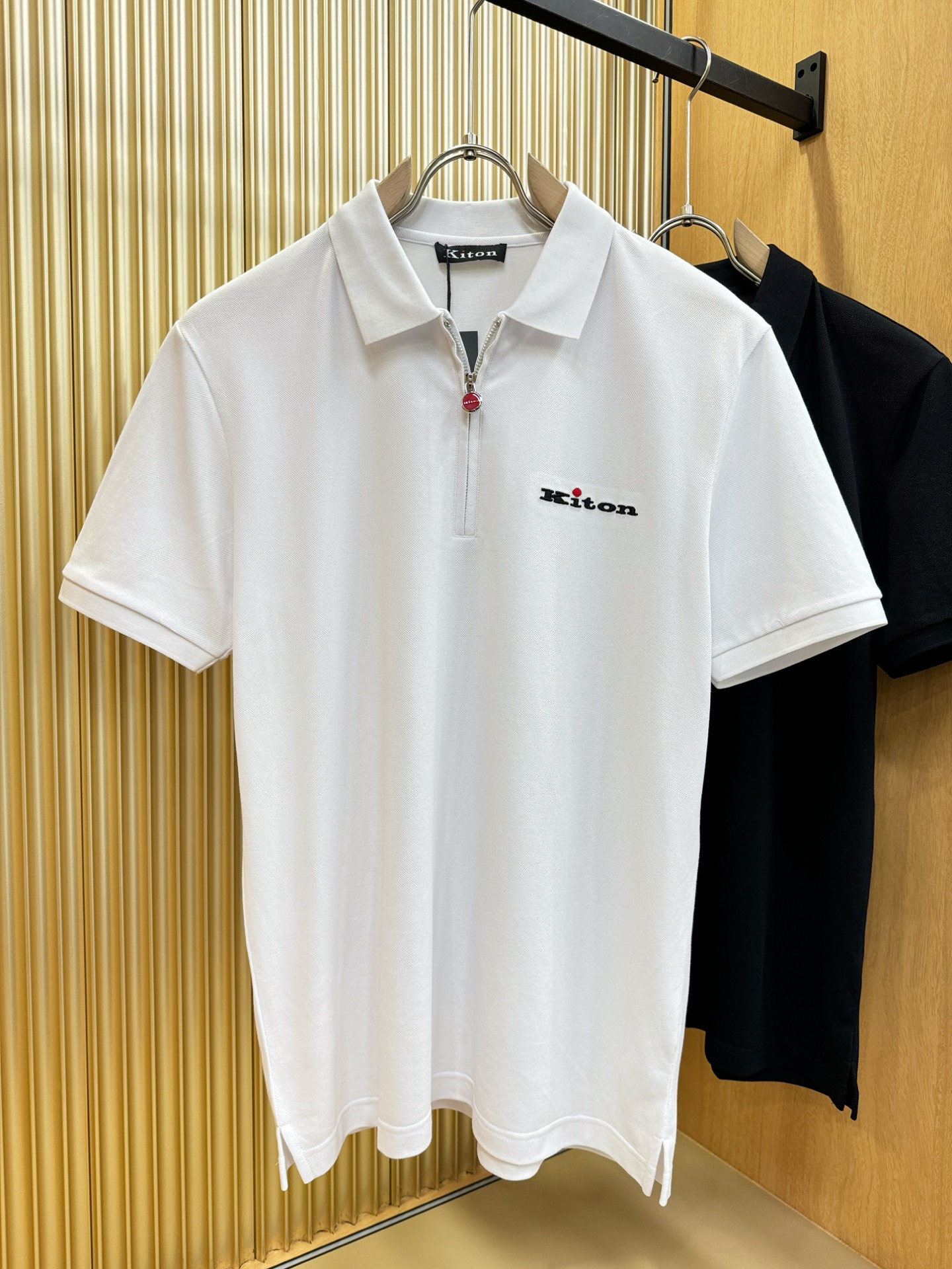 Kiton 高端主线系列 男士翻领短袖POLO衫服装,男 1