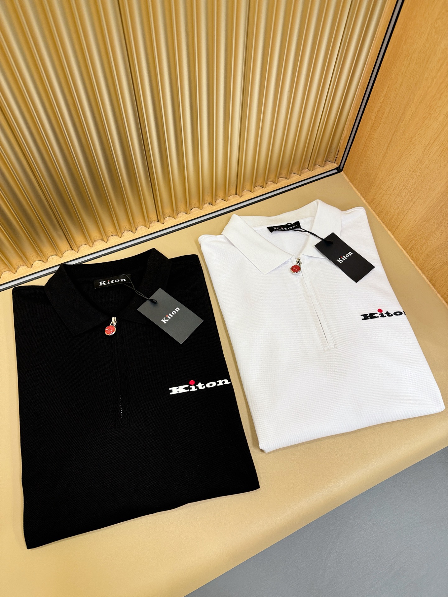 Kiton 高端主线系列 男士翻领短袖POLO衫服装,男 3