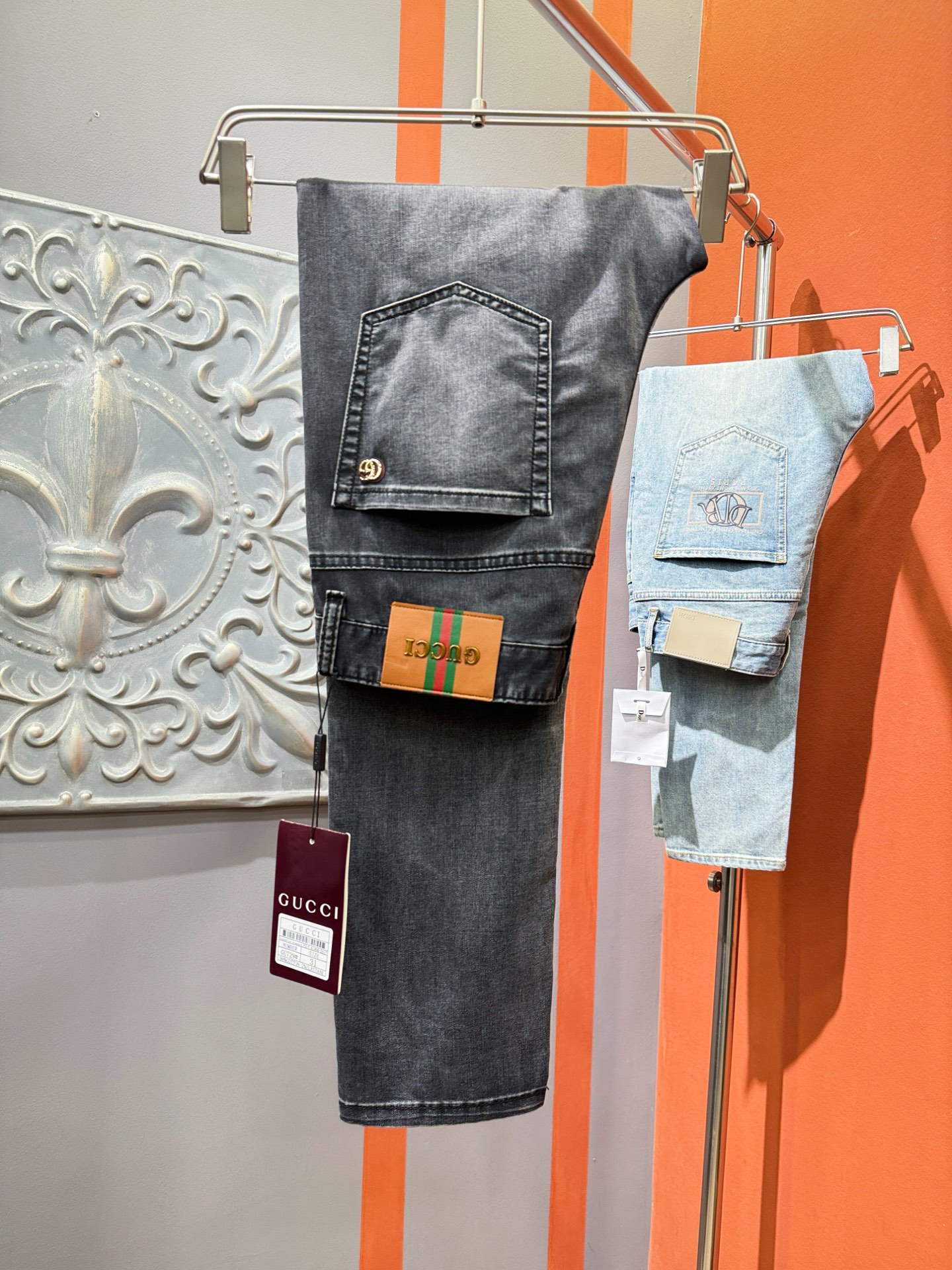  Gucci古奇  原单牛仔裤 2025新品，原版牛仔裤 原版重工打造，品牌经典LOGO设计，三标齐全！