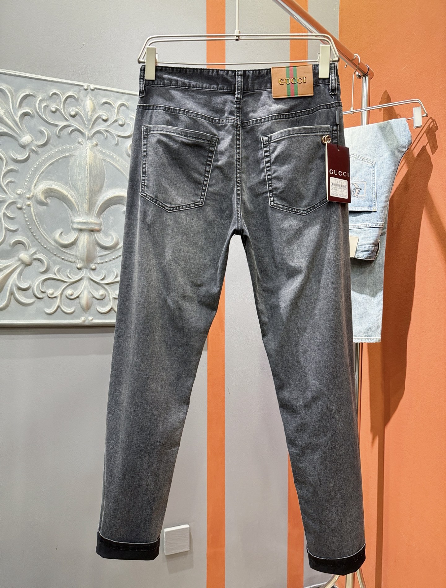  Gucci古奇  原单牛仔裤 2025新品，原版牛仔裤 原版重工打造，品牌经典LOGO设计，三标齐全！