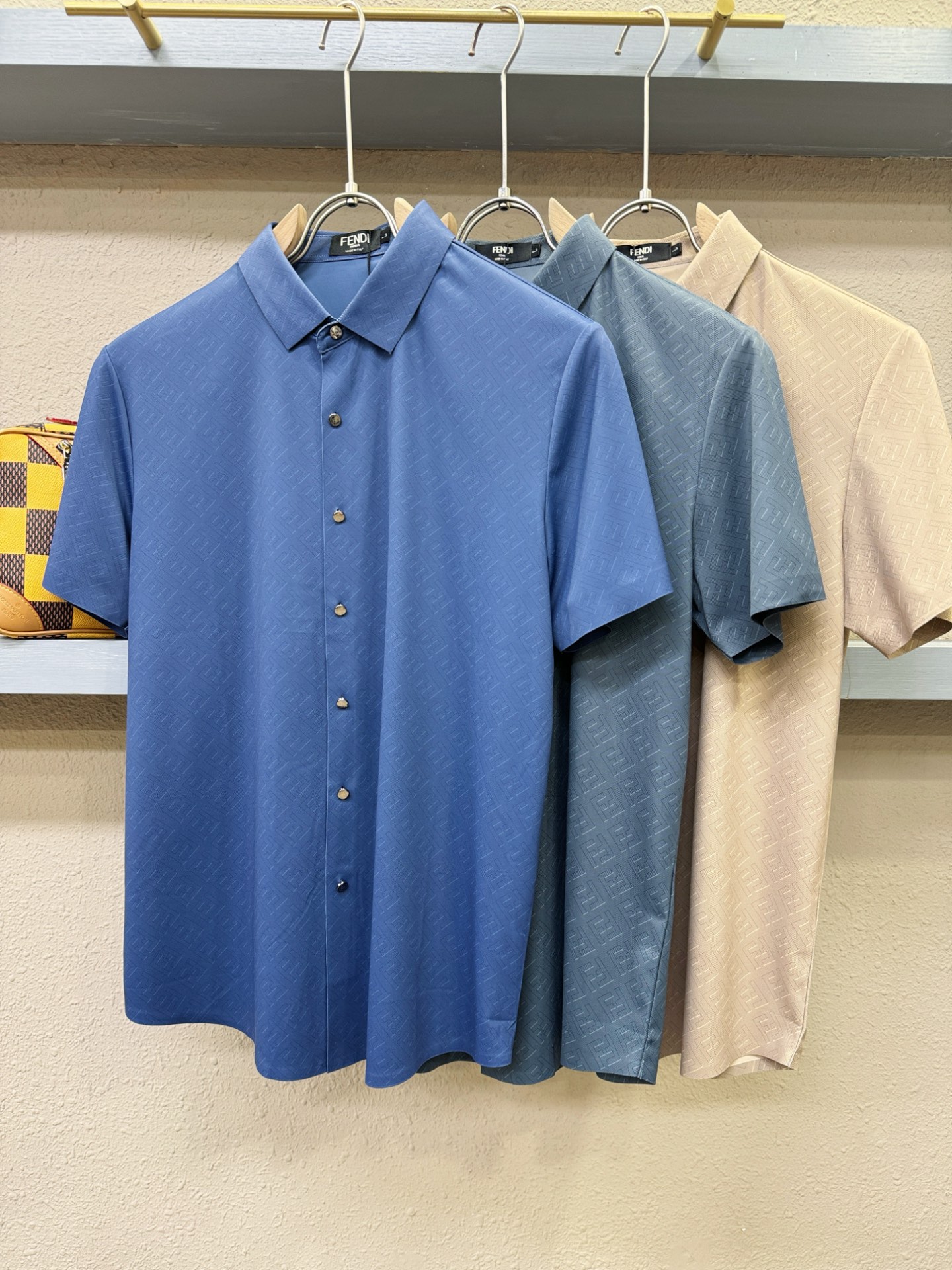 Fendi 2025 Men's Ice Silk Button-Down Shirt - Breathable & Stylish 3 i1749382925635 4102 0 1