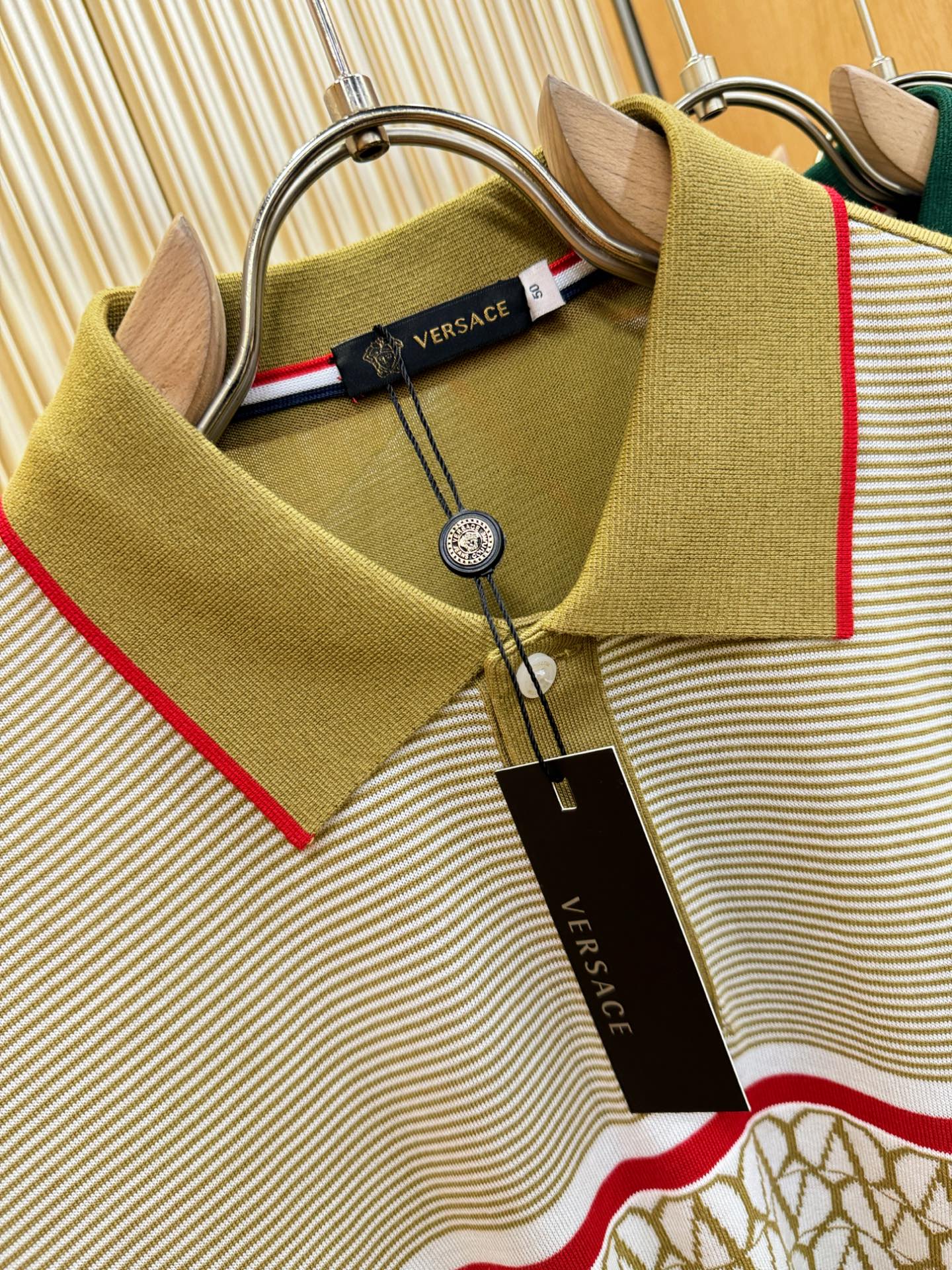 Versace 2025 New Men's Short Sleeve Polo Shirt,Premium Silk Fabric 8 i1749383348973 1393 0 6