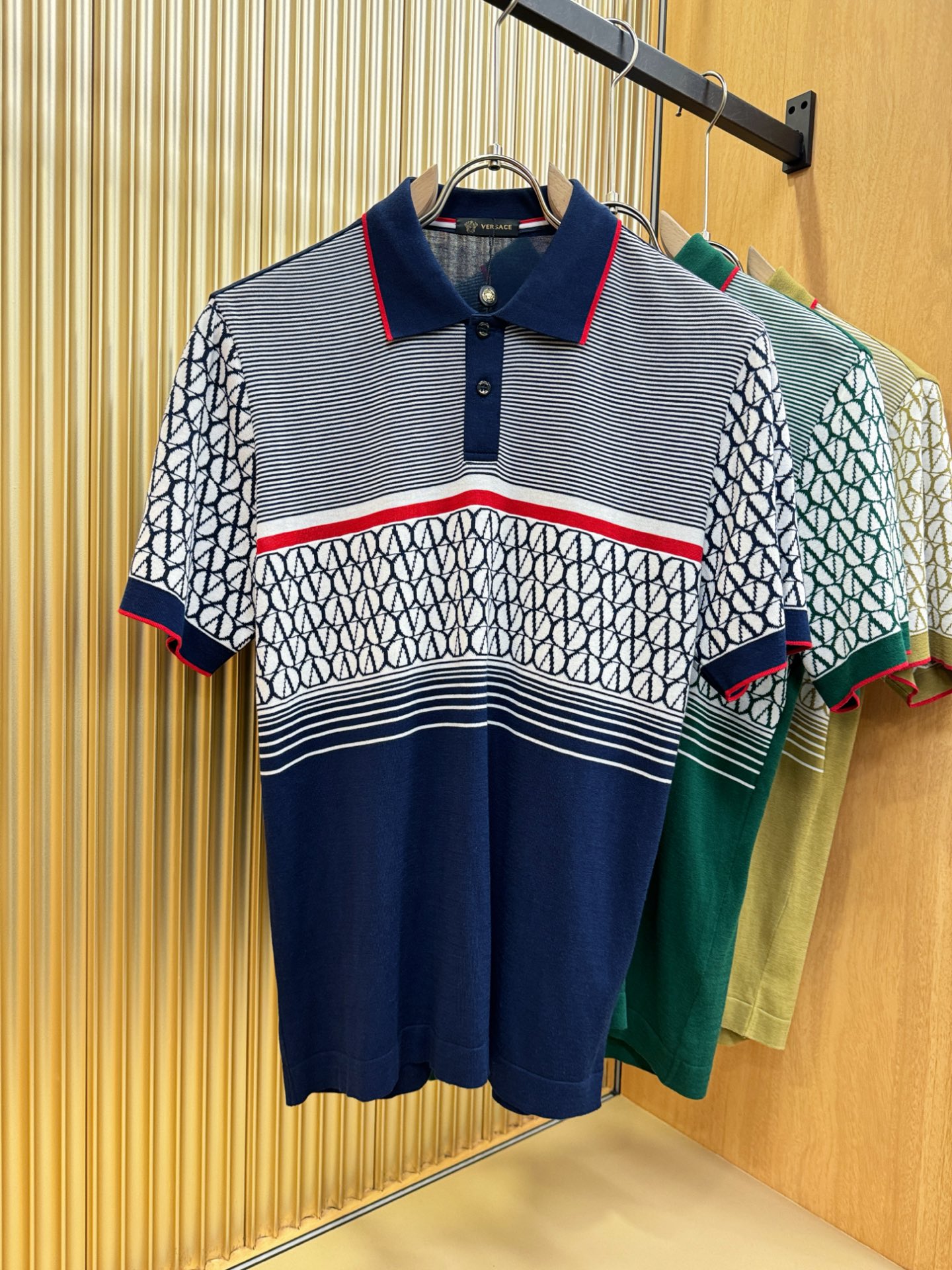 Versace Zijden Polo Shirt - Luxe Herenmode, 2025 Collectie