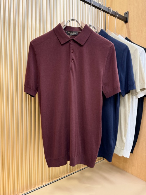 Loro Piana 2025 Men's Polo Shirt, Luxury Silk Blend, Short Sleeve 1 Loro Piana 2025 Men's Polo Shirt, Luxury Silk Blend, Short Sleeve