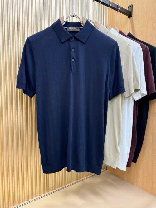 Loro Piana Polo Shirt Short Sleeve Silk Blend - Luxury Fashion 1 Loro Piana Polo Shirt Short Sleeve Silk Blend - Luxury Fashion