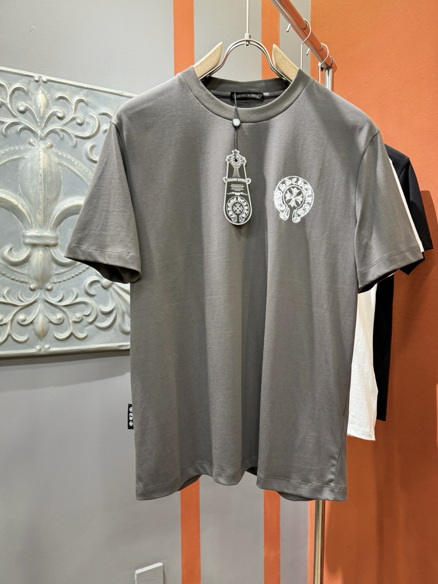  (最大可穿240斤) CHROME HEARTS 克罗心 2025春夏新款短袖T恤！走秀图案时尚休闲短