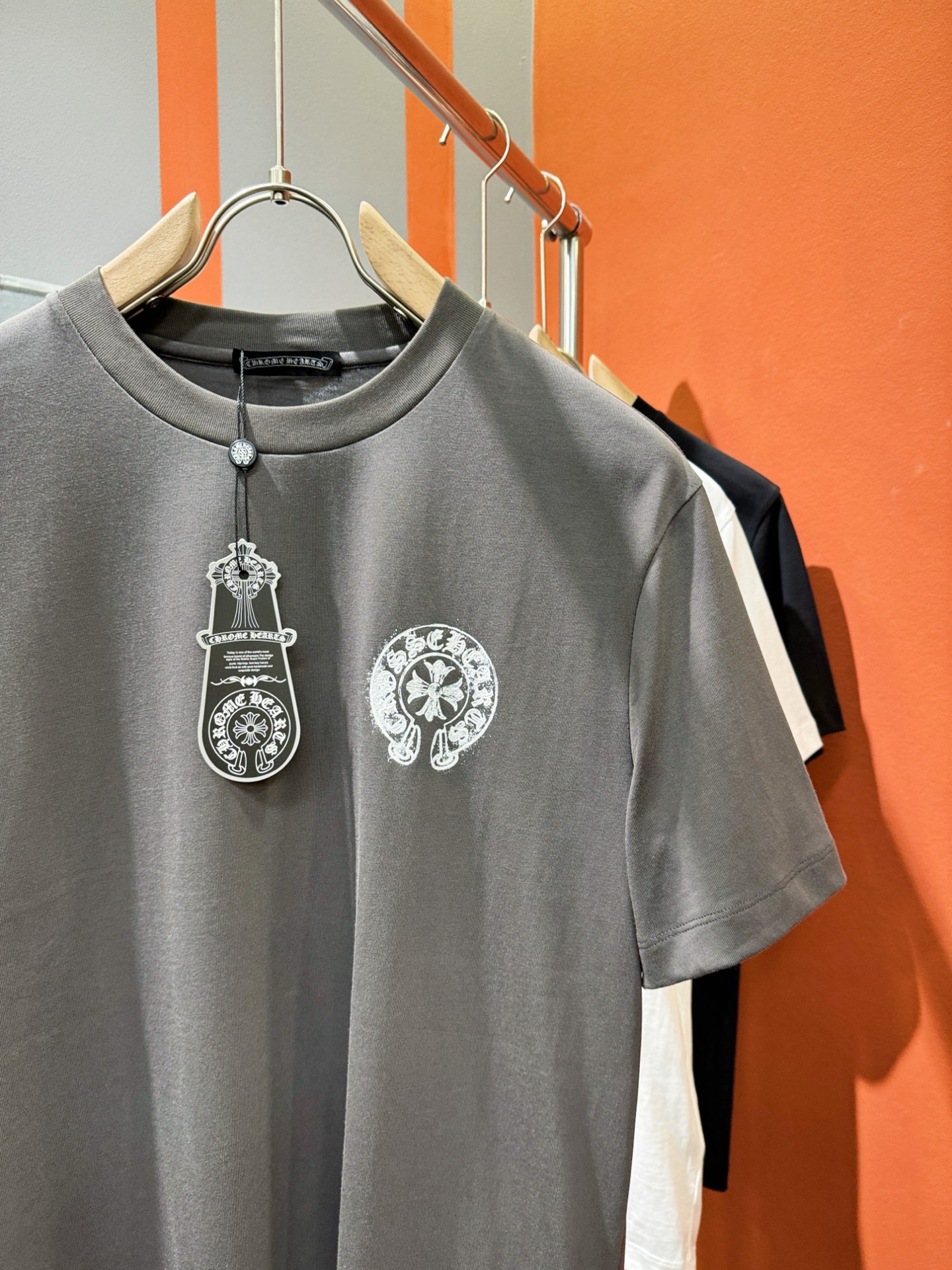  (最大可穿240斤) CHROME HEARTS 克罗心 2025春夏新款短袖T恤！走秀图案时尚休闲短