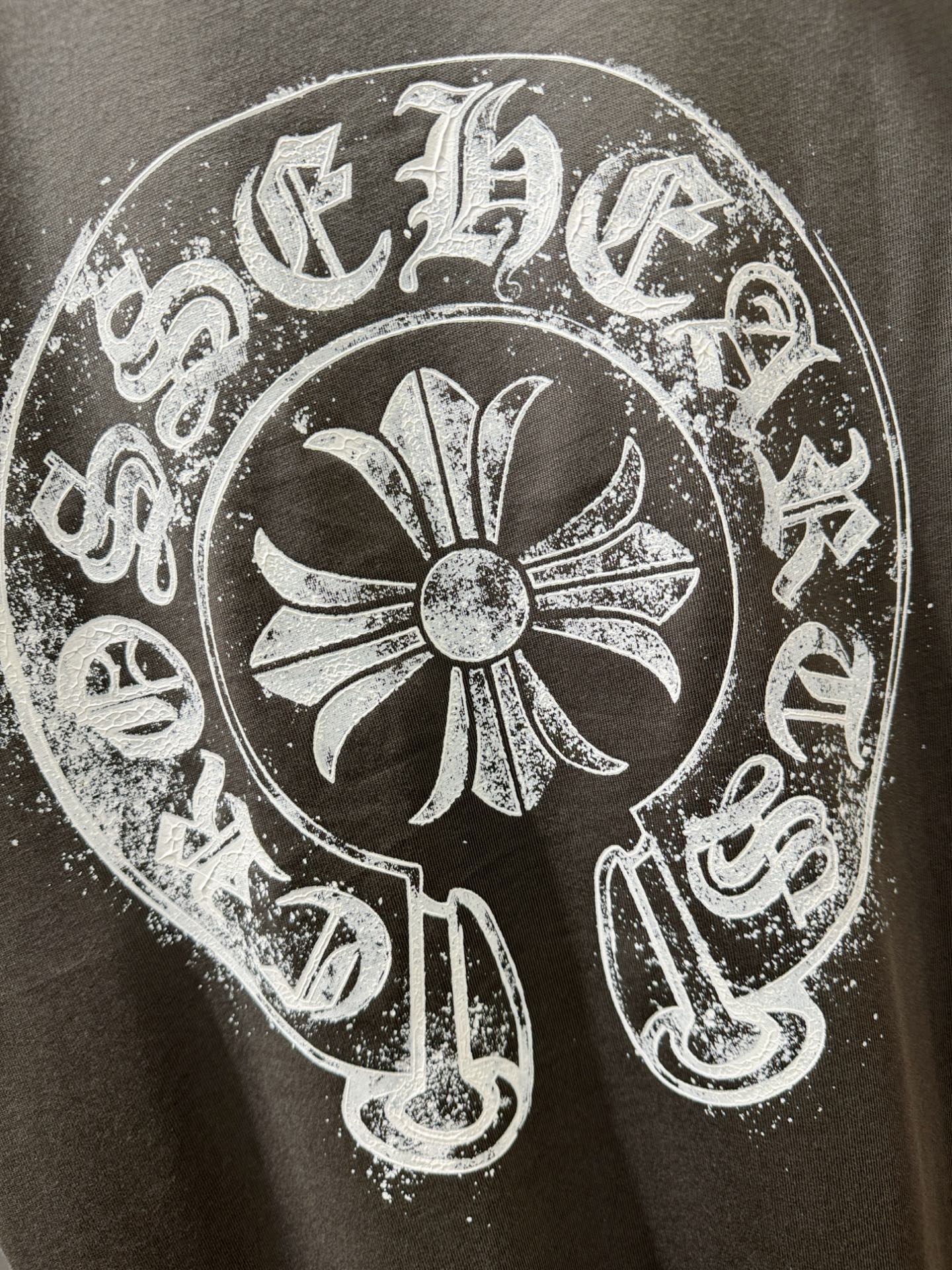  (最大可穿240斤) CHROME HEARTS 克罗心 2025春夏新款短袖T恤！走秀图案时尚休闲短