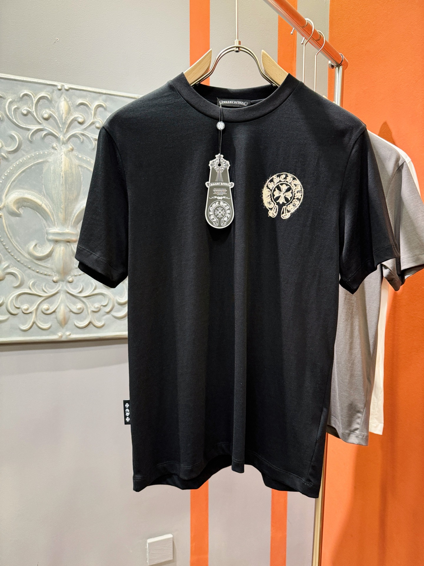  (最大可穿240斤) CHROME HEARTS 克罗心 2025春夏新款短袖T恤！走秀图案时尚休闲短