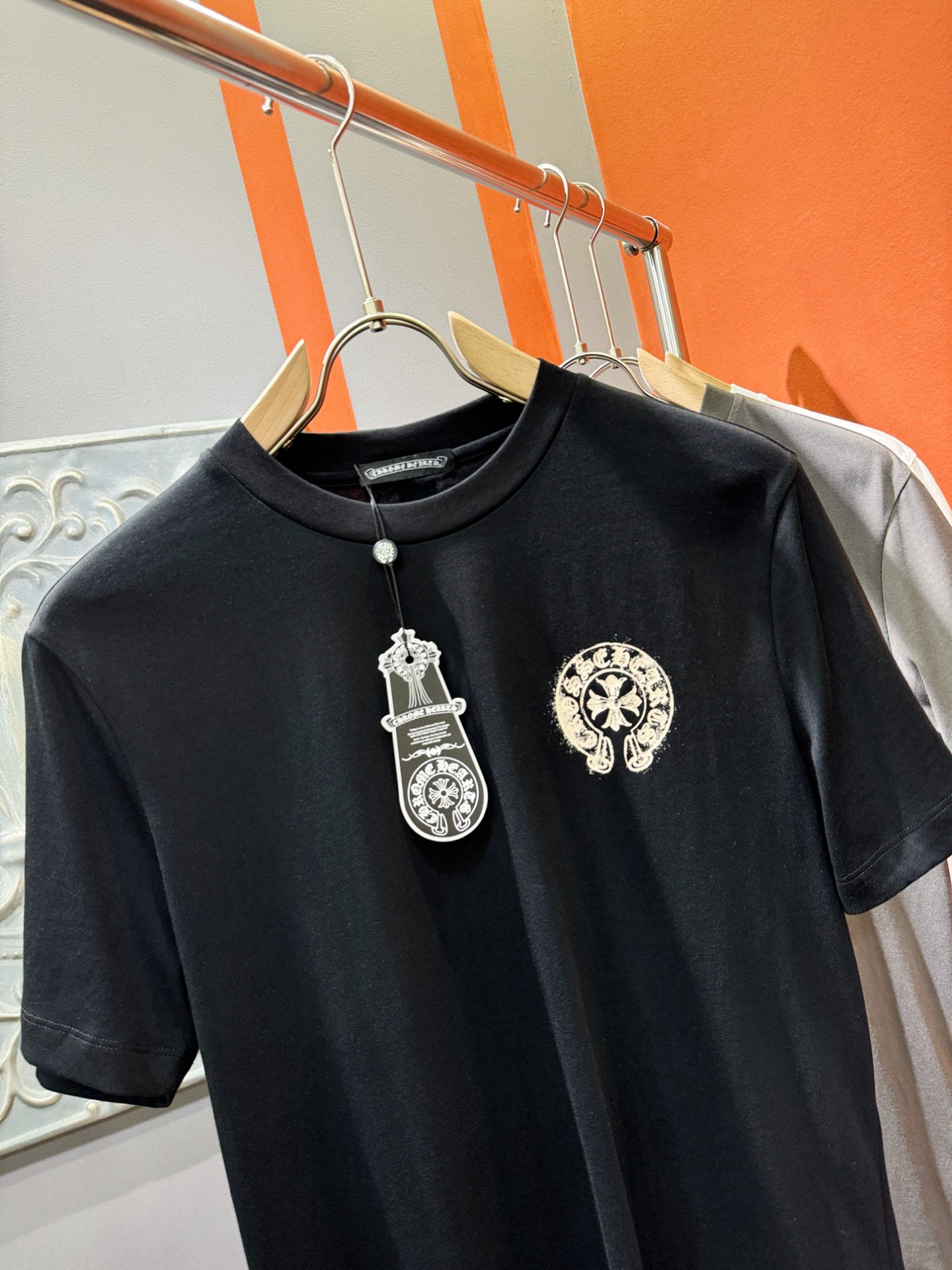  (最大可穿240斤) CHROME HEARTS 克罗心 2025春夏新款短袖T恤！走秀图案时尚休闲短